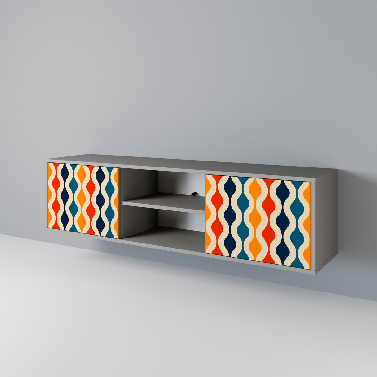 COLORFUL NOSTALGIA 2-Door TV Cabinet