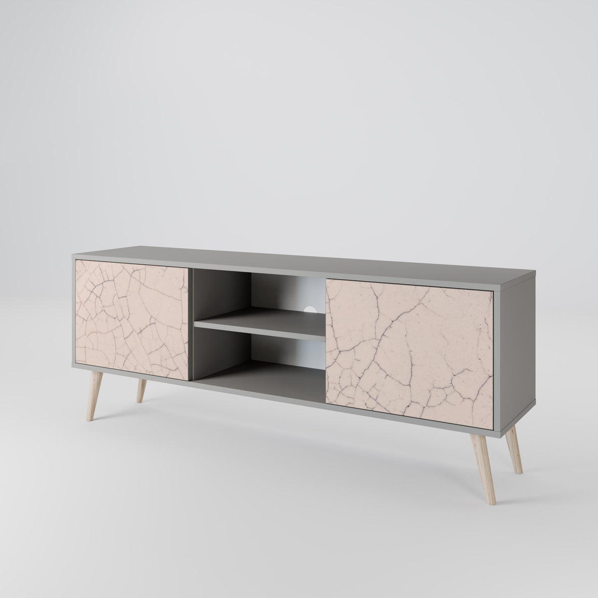 CERAMIC TEXTURE Mueble de TV de 2 Puertas