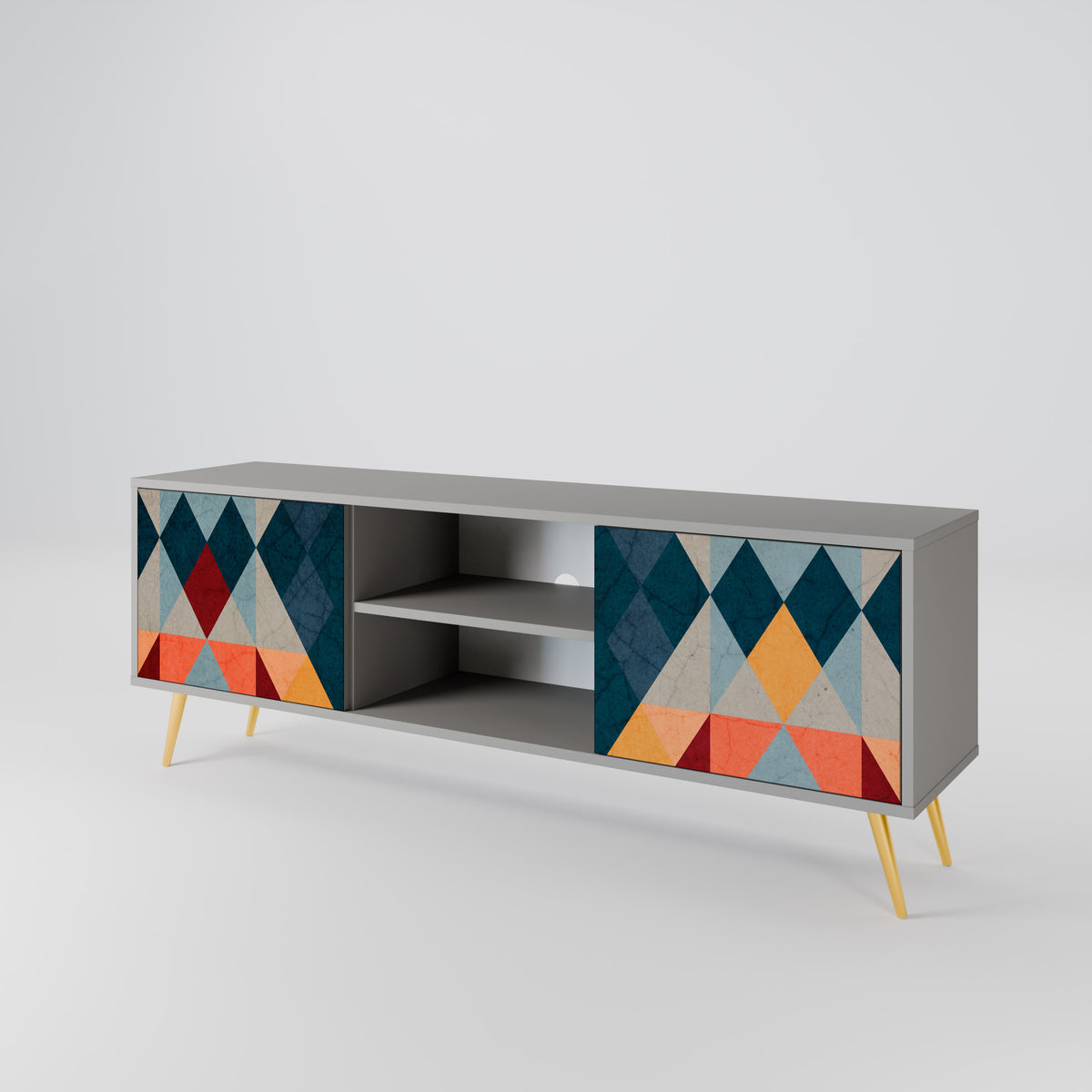 CRACKED ILLUSION 2-Door TV Cabinet