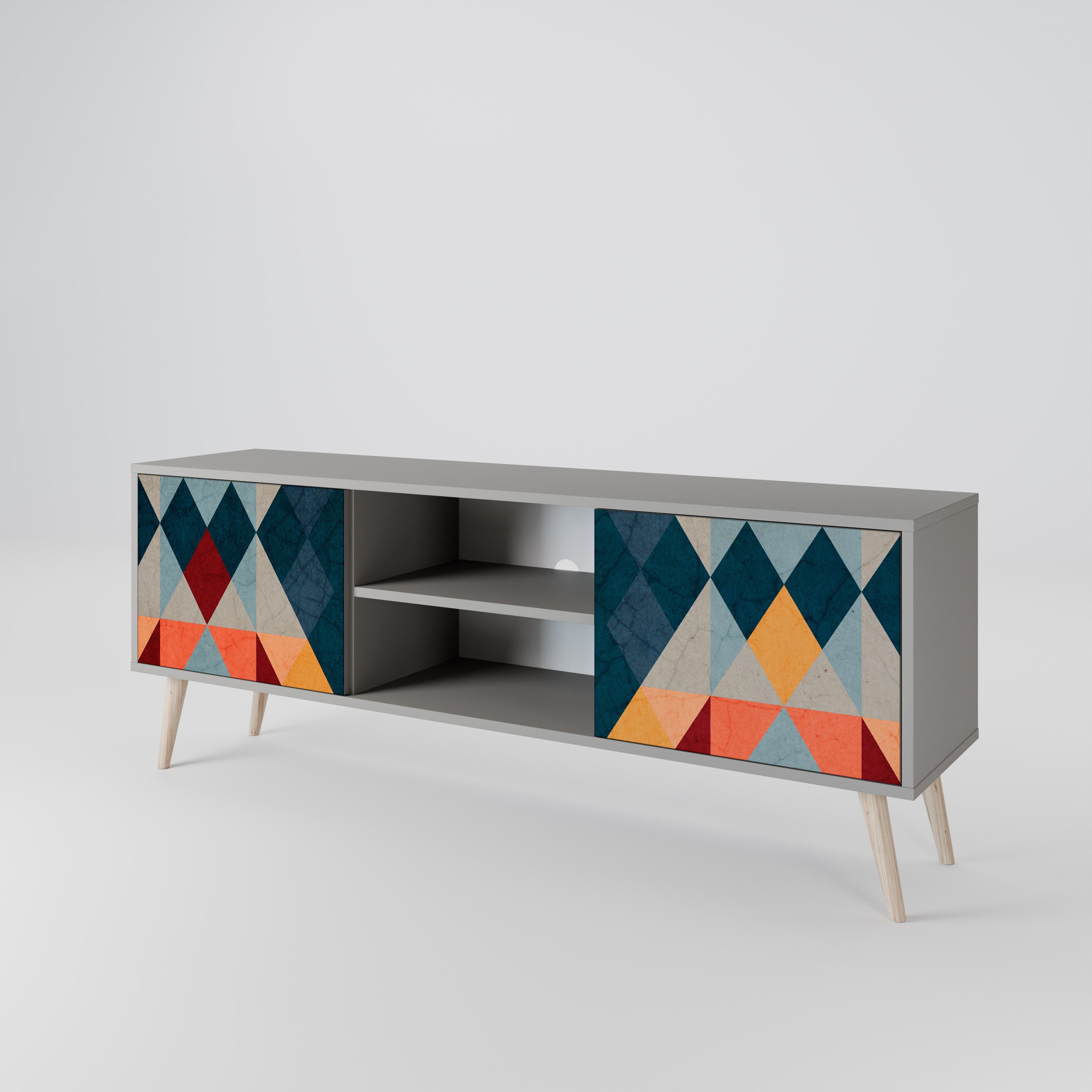 CRACKED ILLUSION 2-Door TV Cabinet