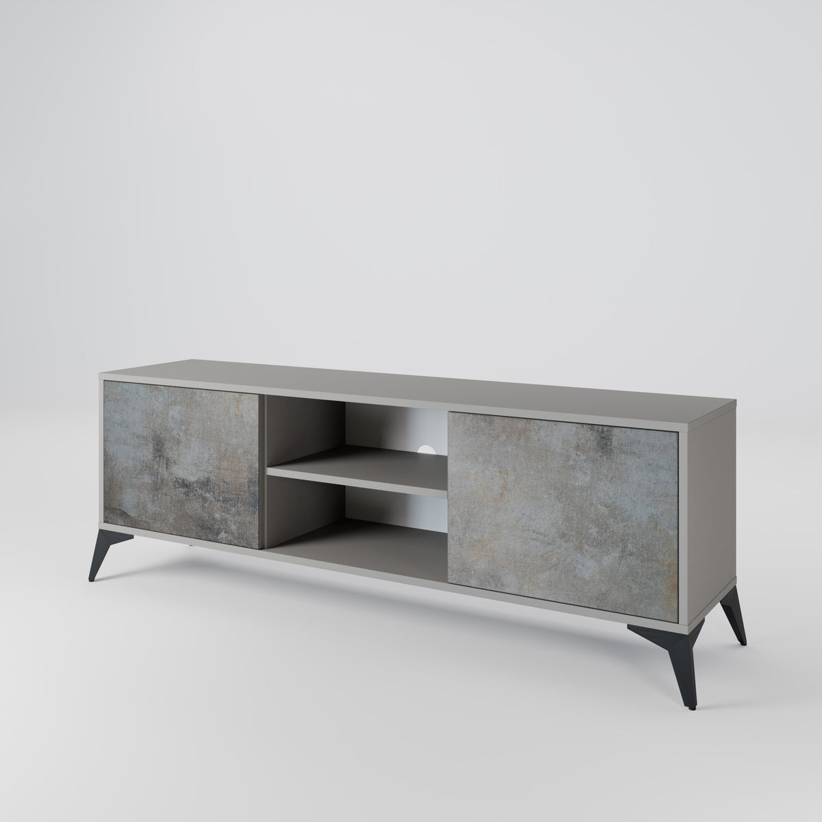 CONCRETE WALL Mueble de TV de 2 Puertas