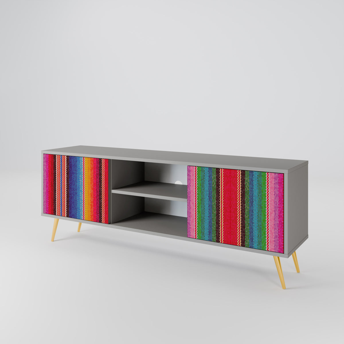 ETHNIC MEXICAN 2-Door TV Cabinet