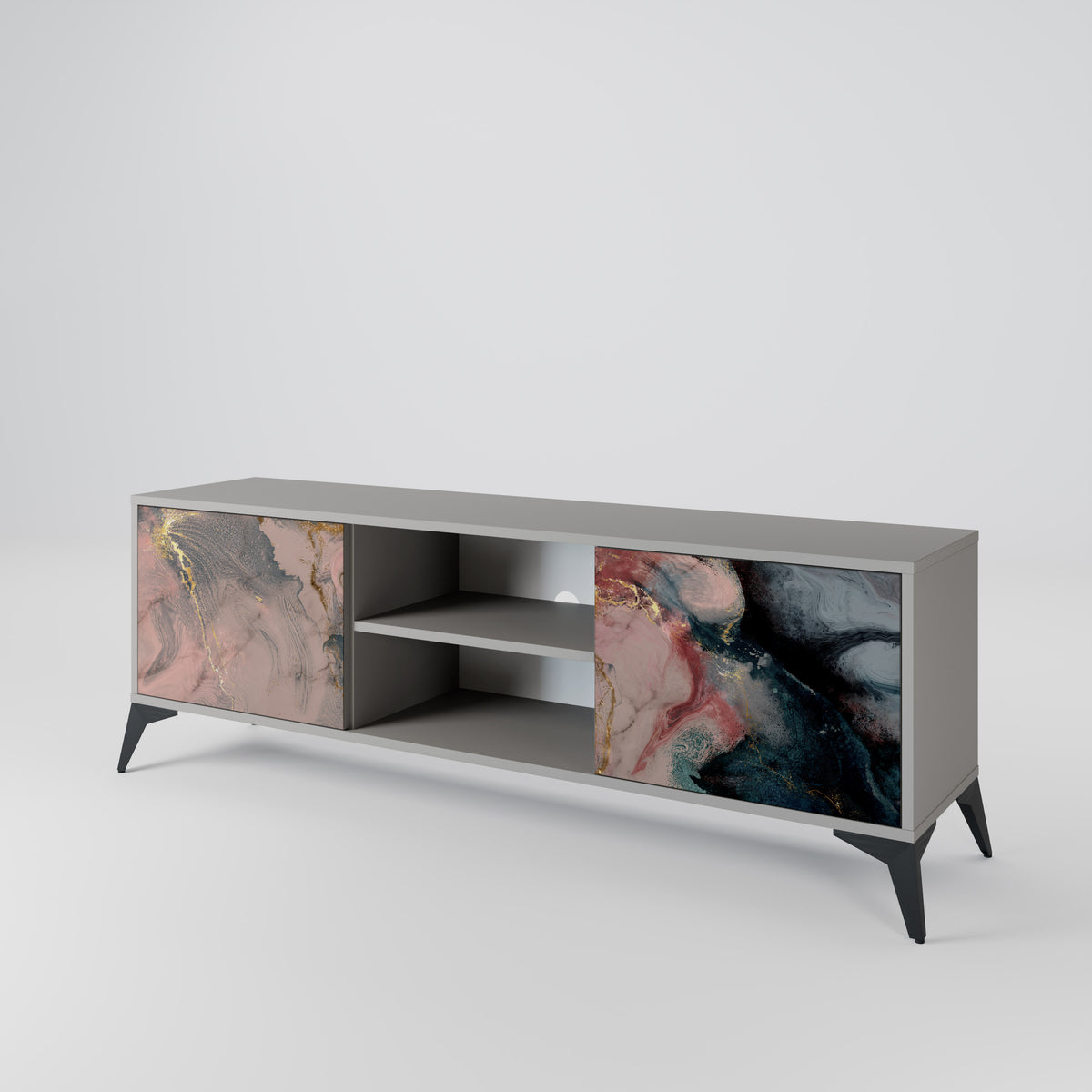 GILDED SWIRLS Mueble de TV de 2 Puertas