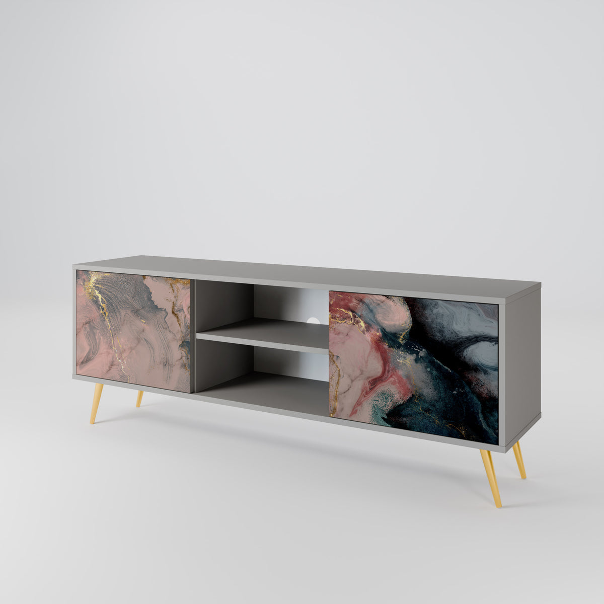 GILDED SWIRLS Mueble de TV de 2 Puertas