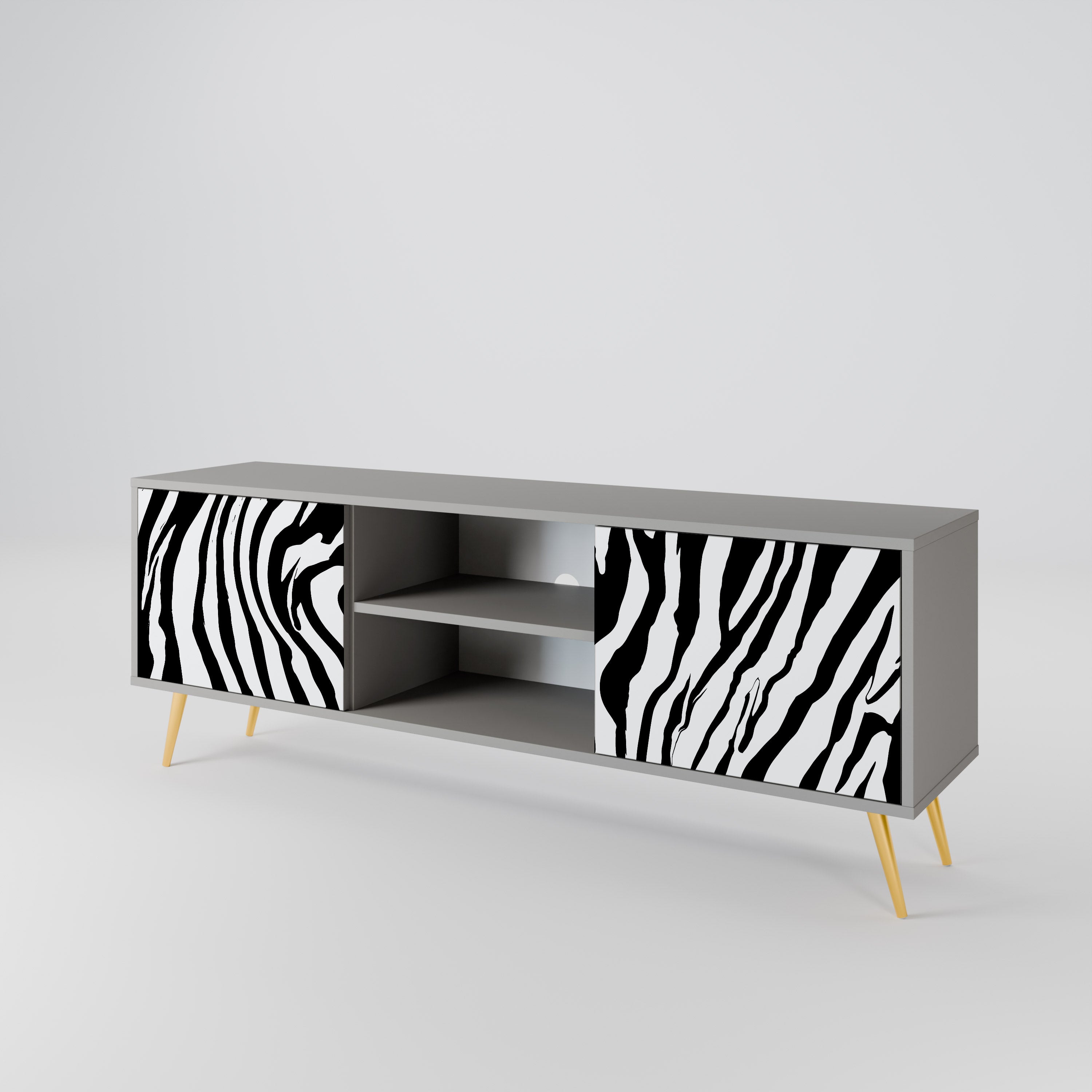 SPLENDID ZEBRA 2-türiges TV-Lowboard