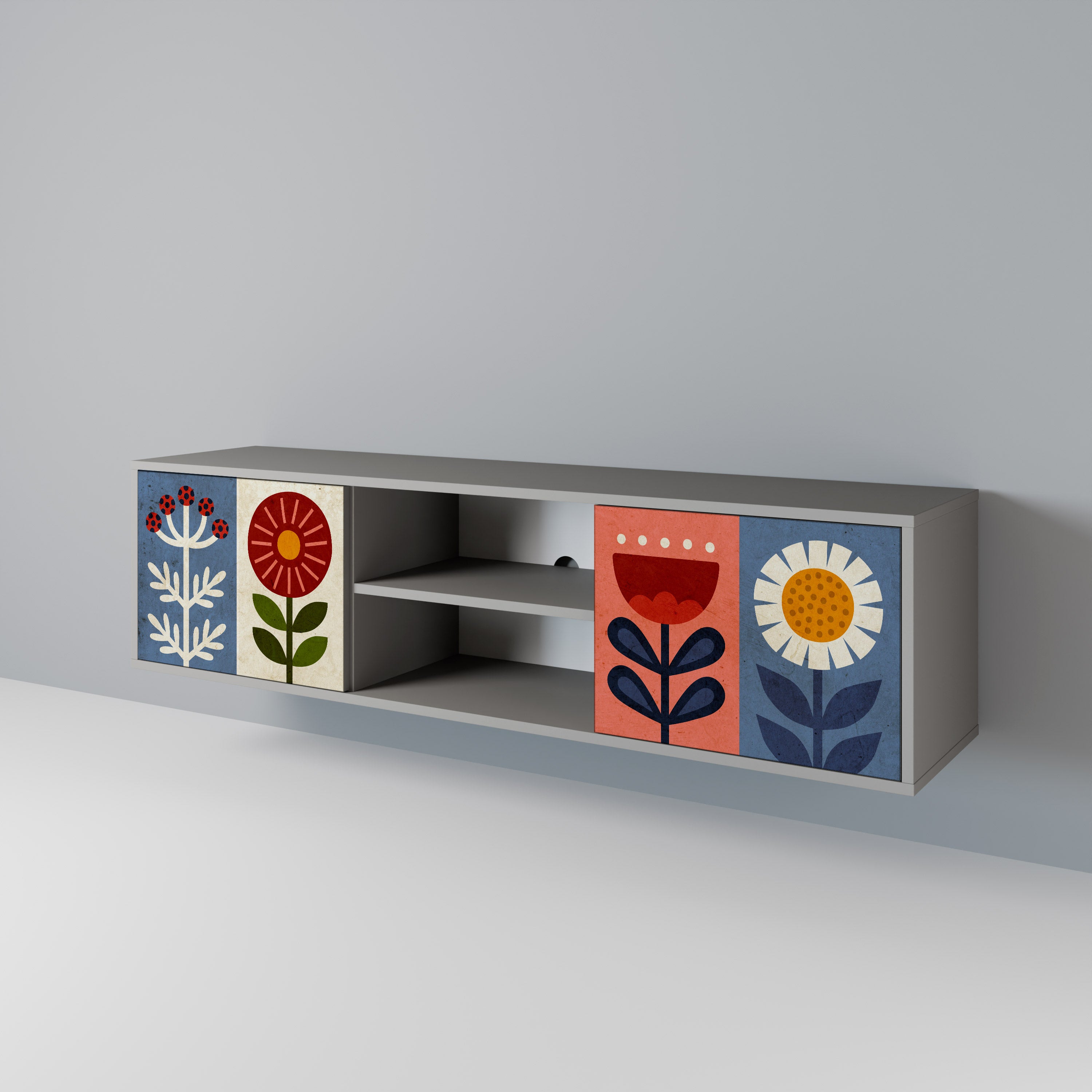 SCANDIC FLOWERET 2-türiges TV-Lowboard