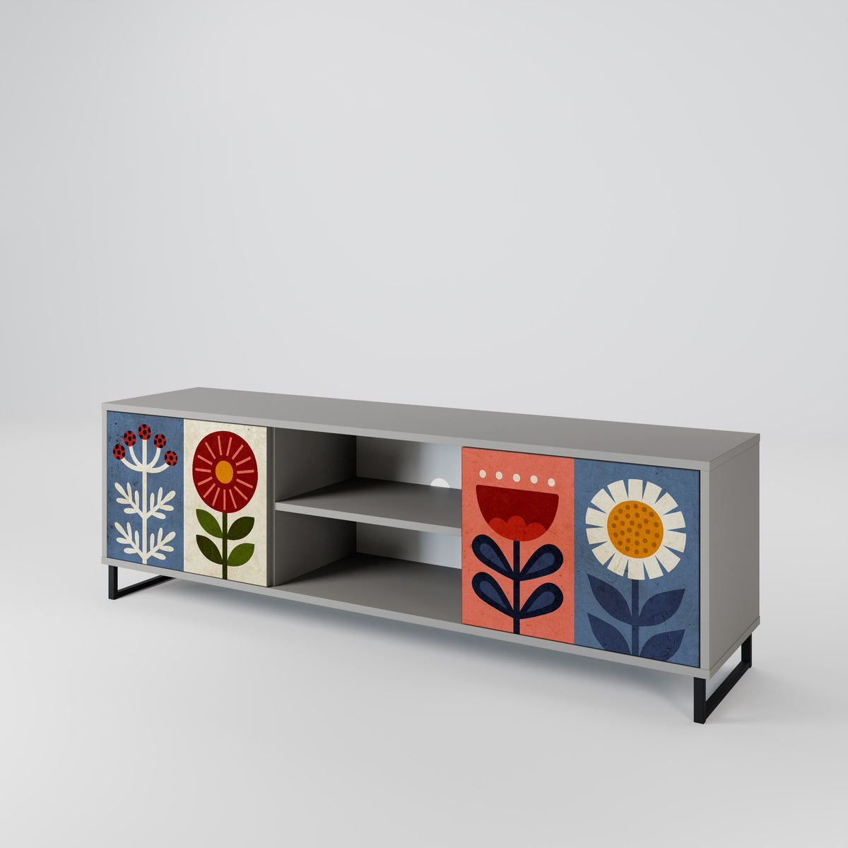 SCANDIC FLOWERET 2-Door TV Cabinet