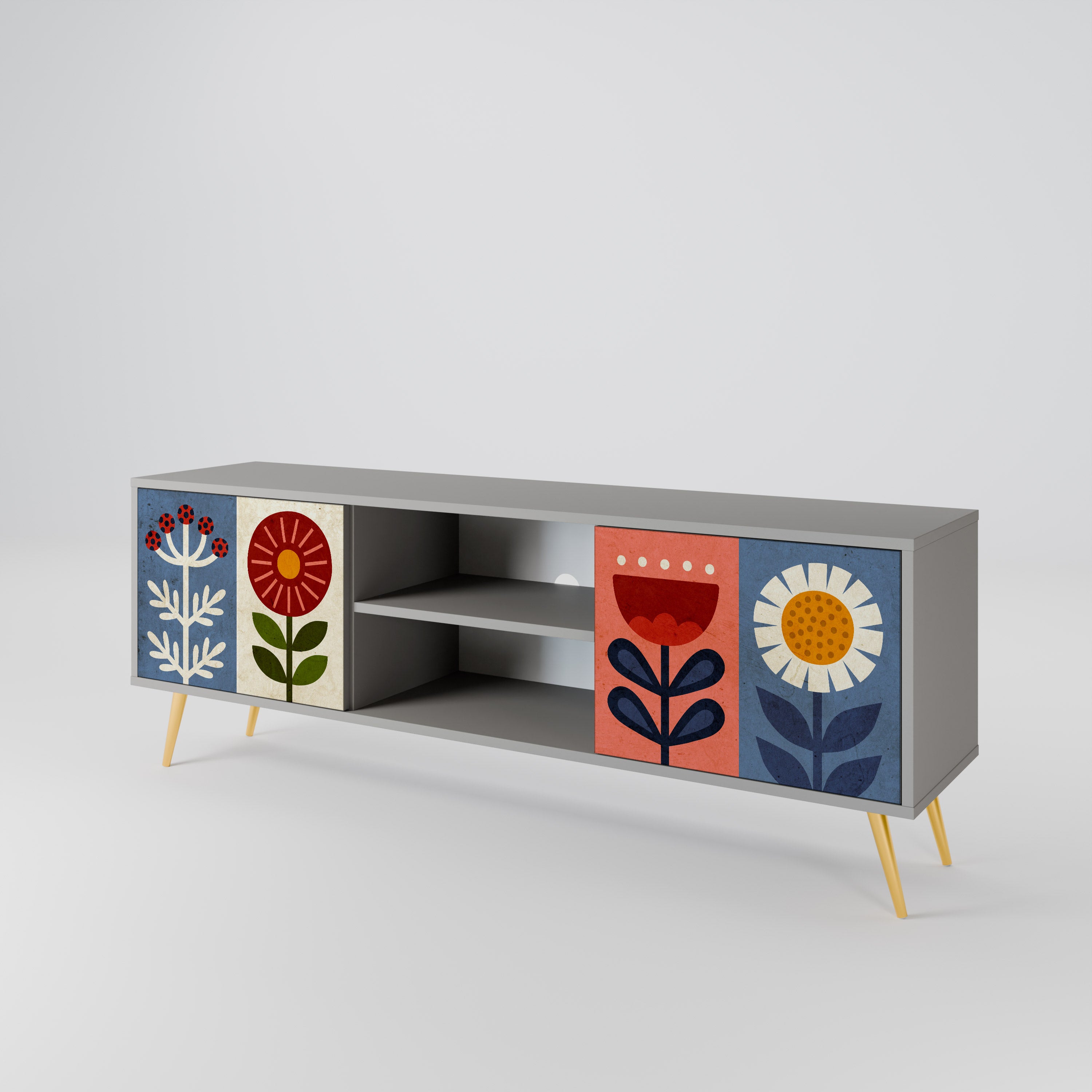 SCANDIC FLOWERET 2-türiges TV-Lowboard