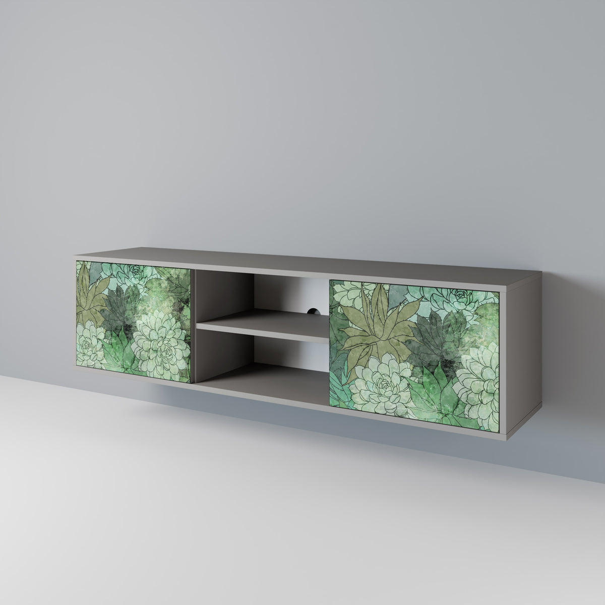 SUCCULENT CLUSTER TV-bänk med två dörrar