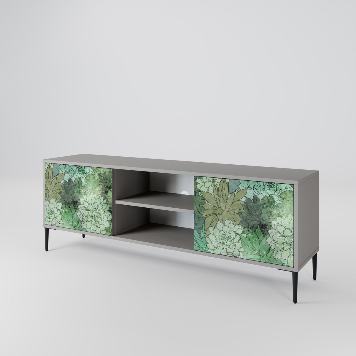 SUCCULENT CLUSTER TV-bänk med två dörrar