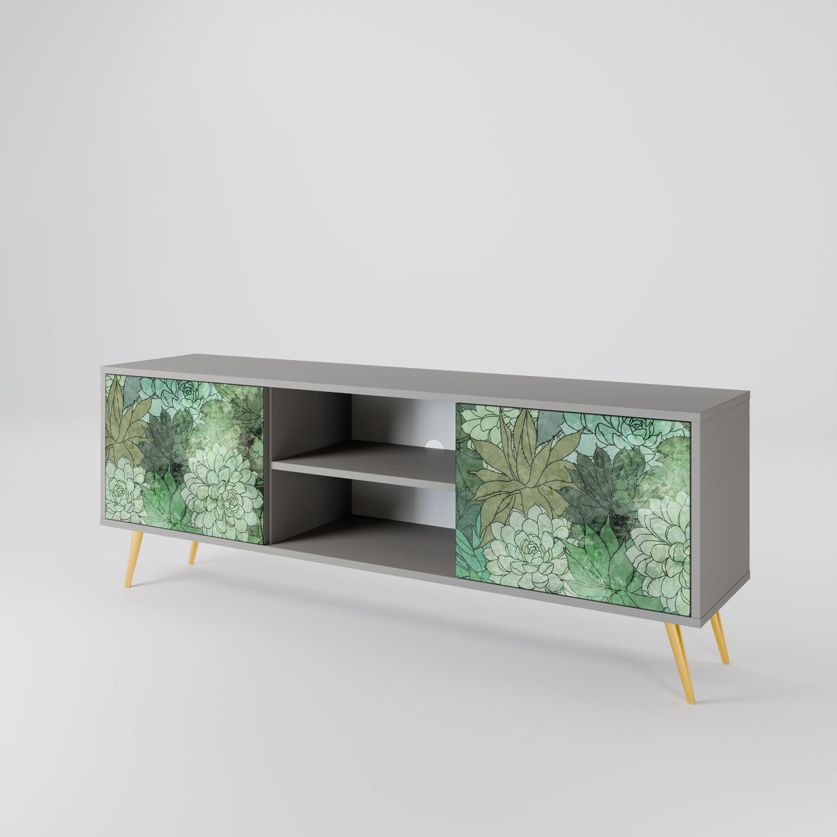 SUCCULENT CLUSTER TV-bänk med två dörrar