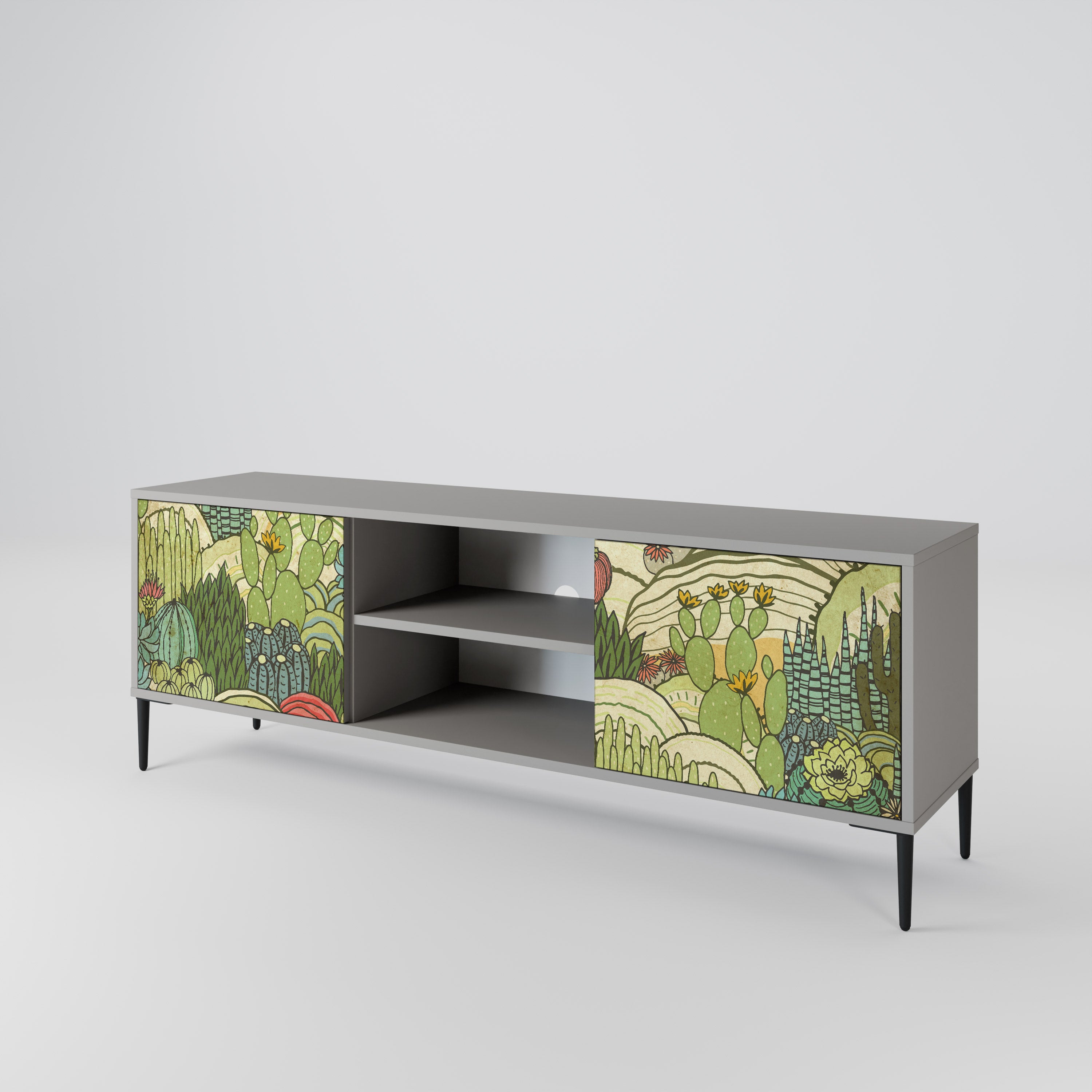 SUCCULENTS KALEIDOSCOPE Mueble de TV de 2 Puertas