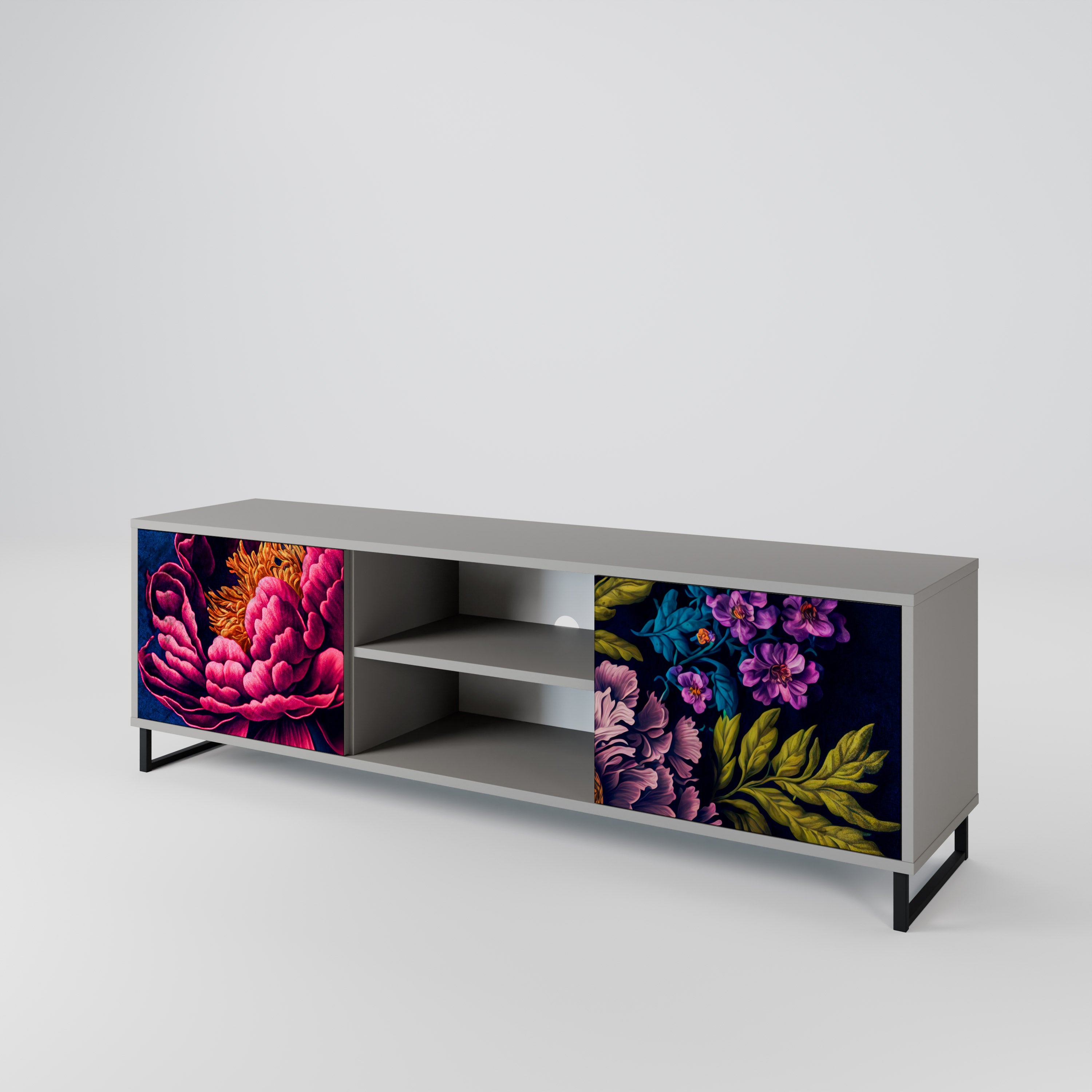 BLOOMING ELEGANCE Mueble de TV de 2 Puertas