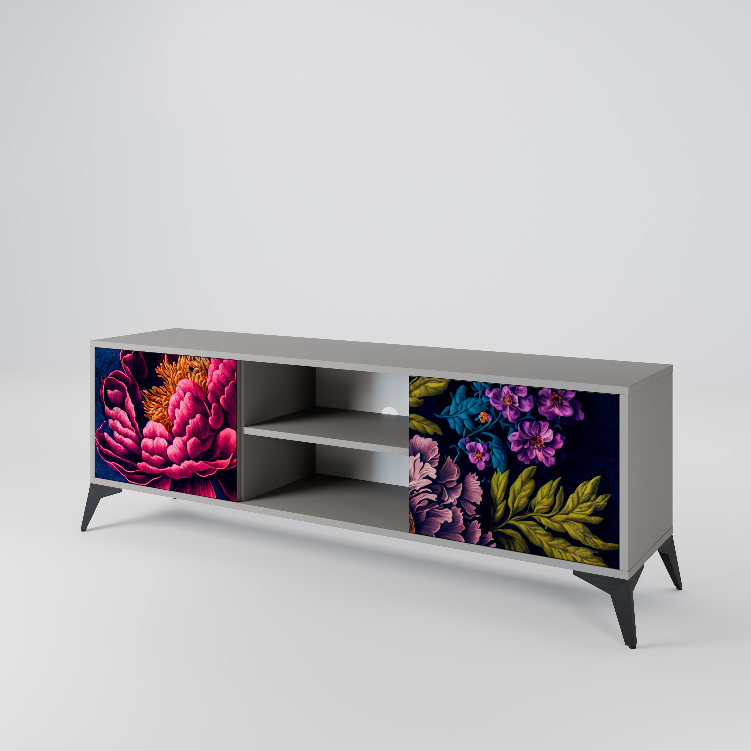 BLOOMING ELEGANCE Mueble de TV de 2 Puertas