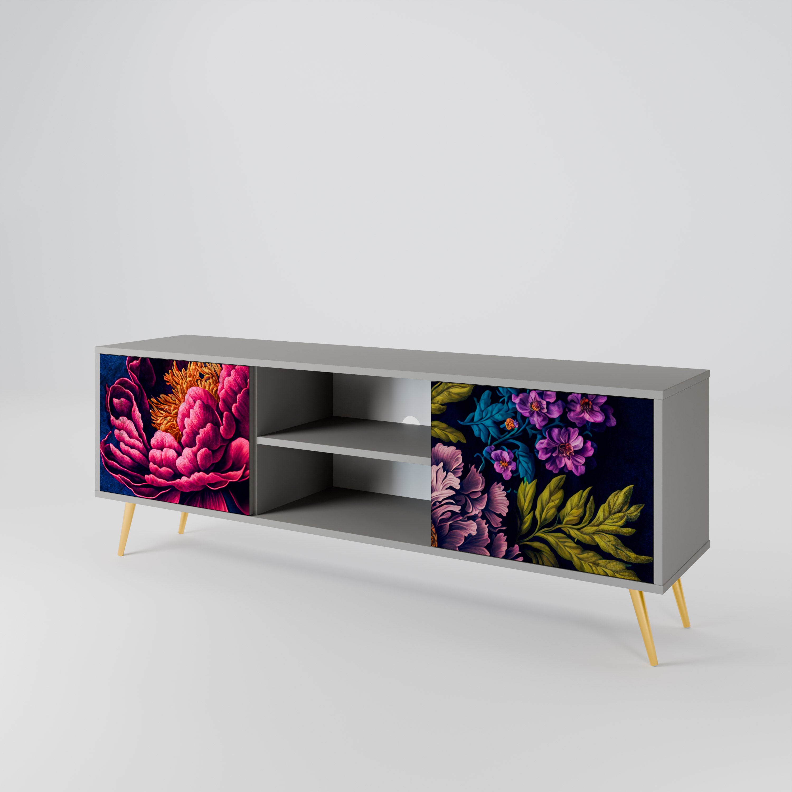 BLOOMING ELEGANCE Mueble de TV de 2 Puertas