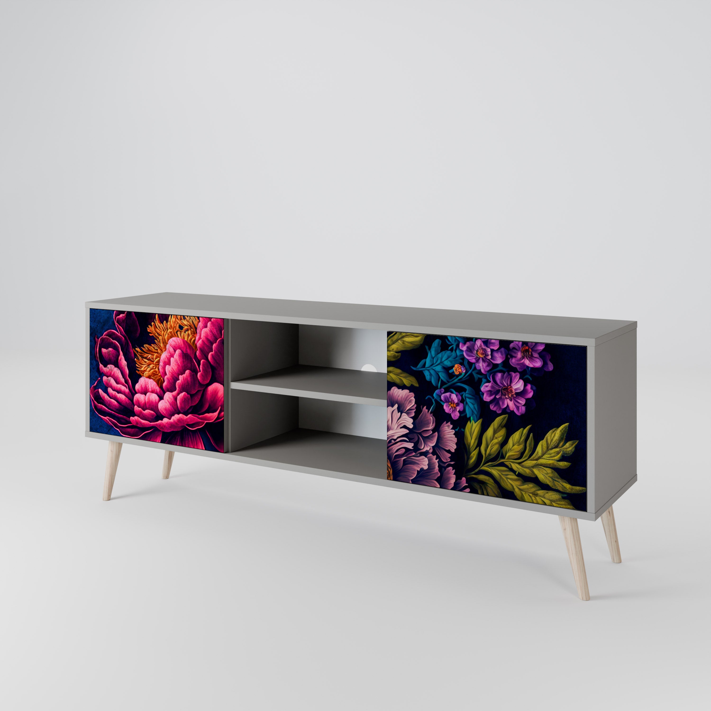 BLOOMING ELEGANCE Mueble de TV de 2 Puertas