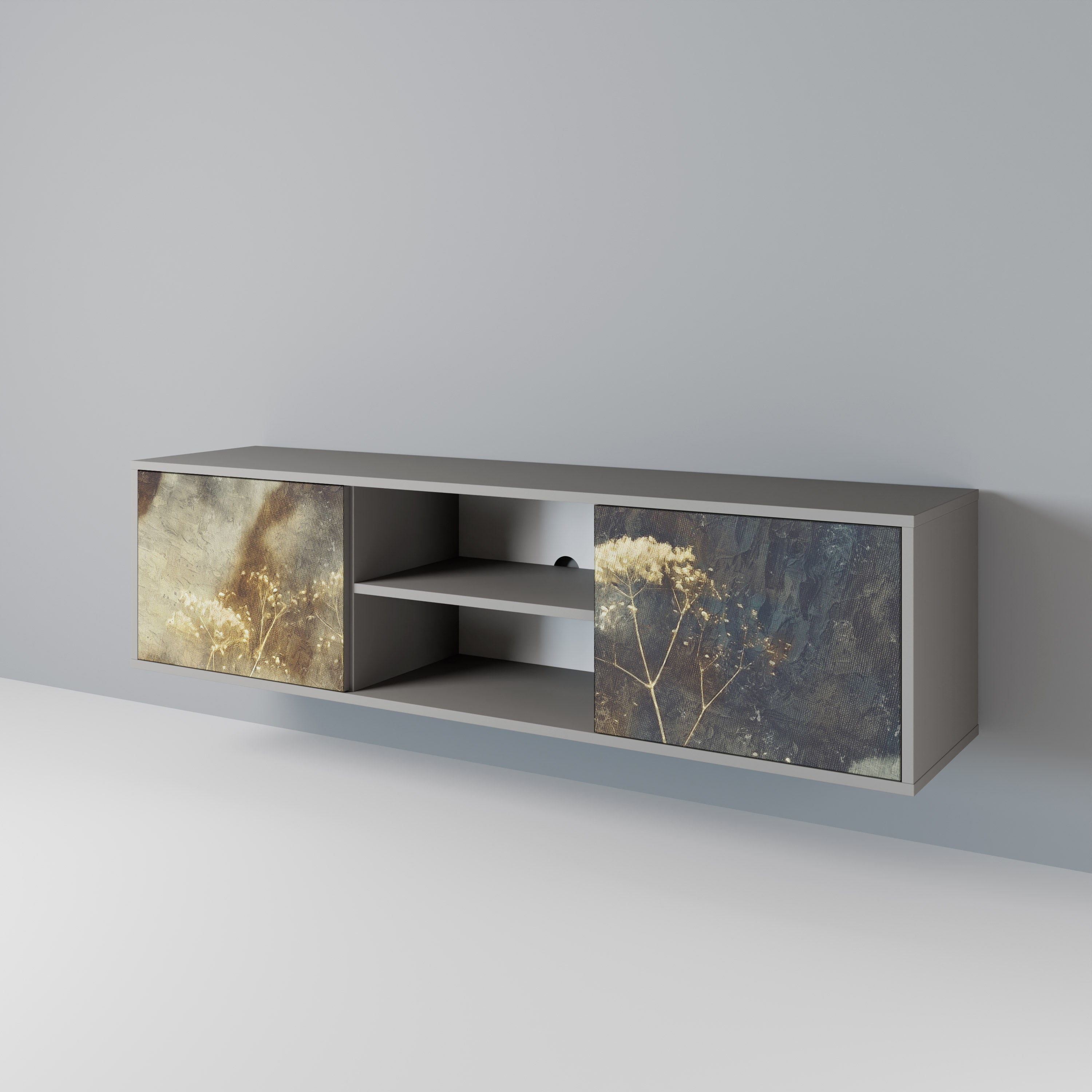 GENTLE POWER Mueble de TV de 2 Puertas