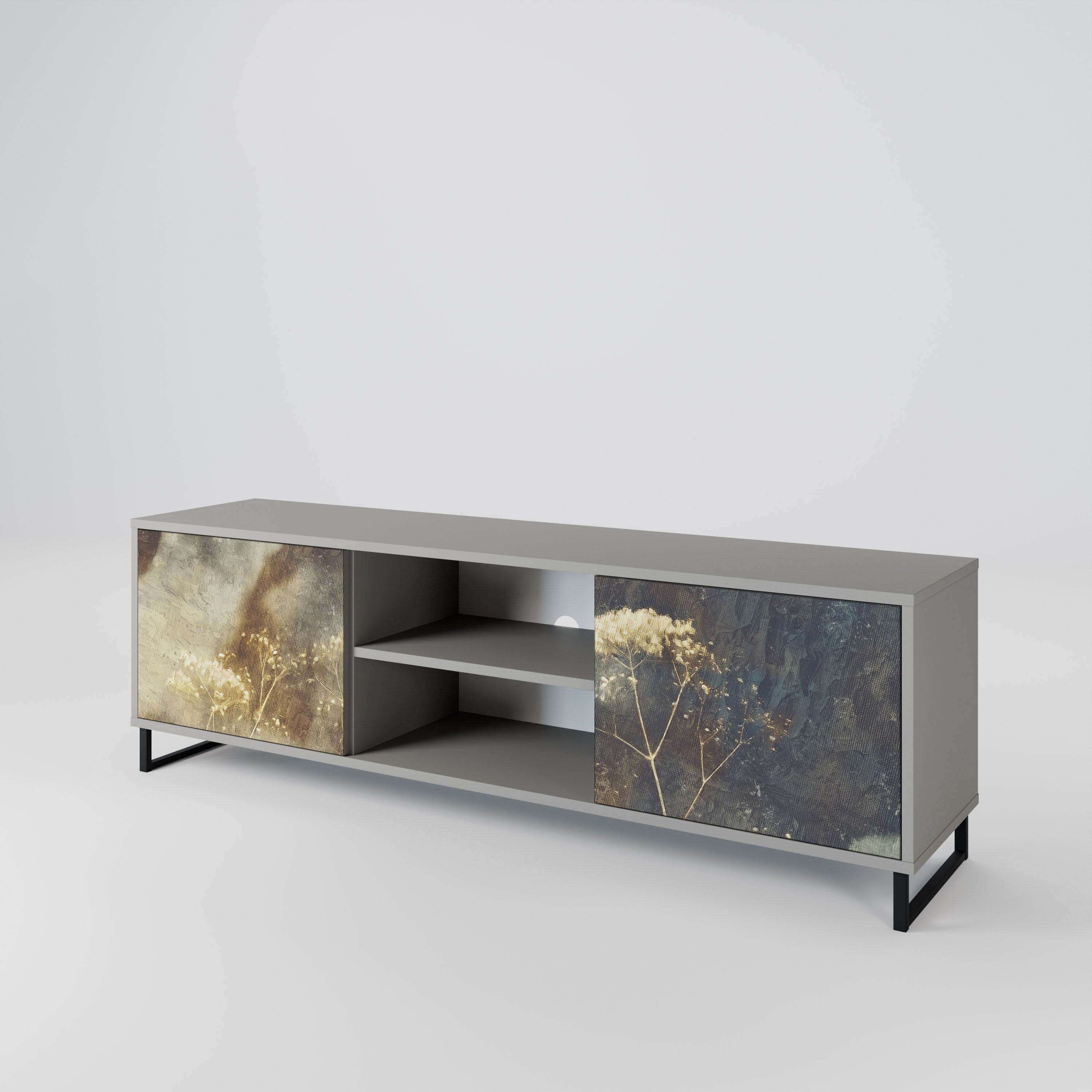GENTLE POWER Mueble de TV de 2 Puertas