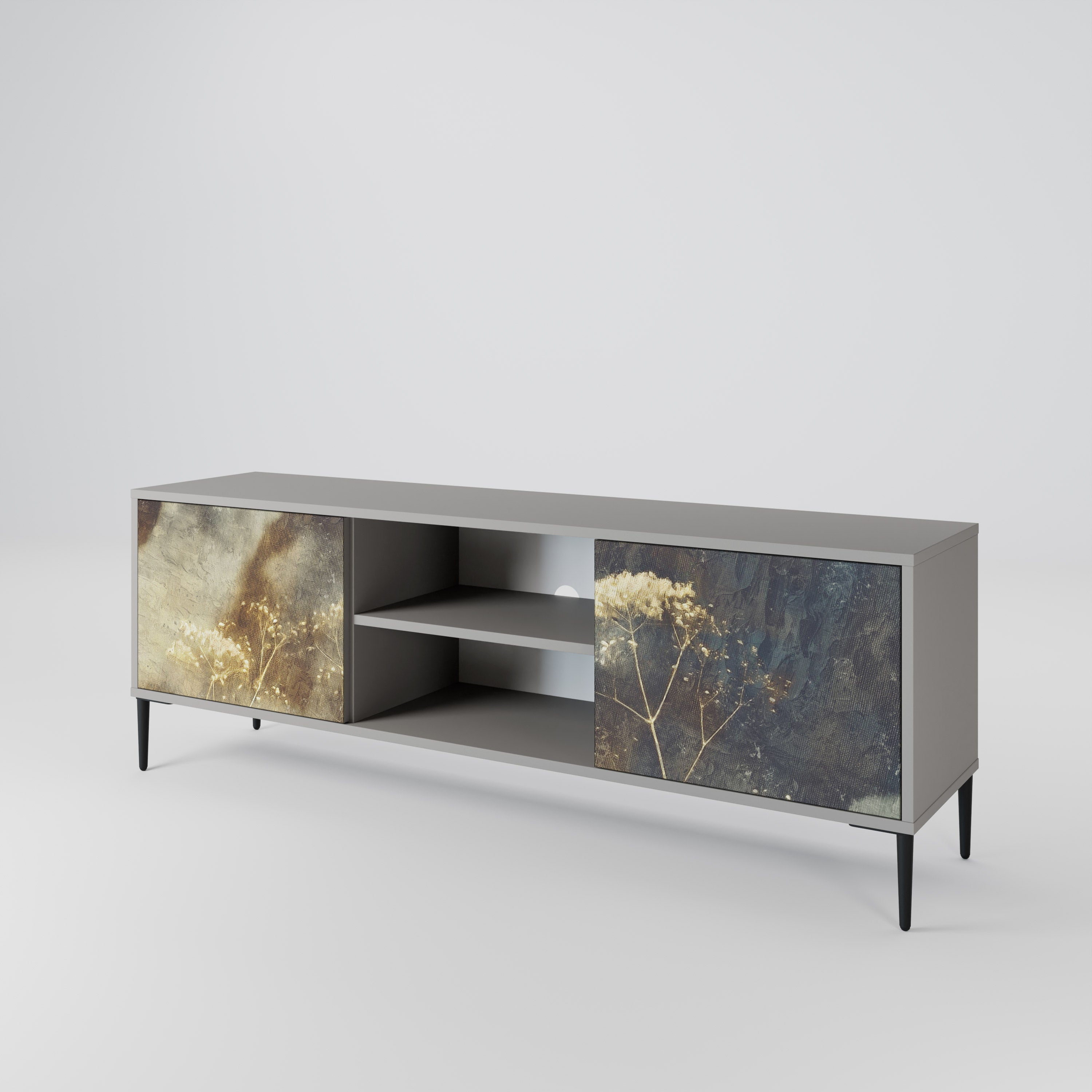 GENTLE POWER Mueble de TV de 2 Puertas