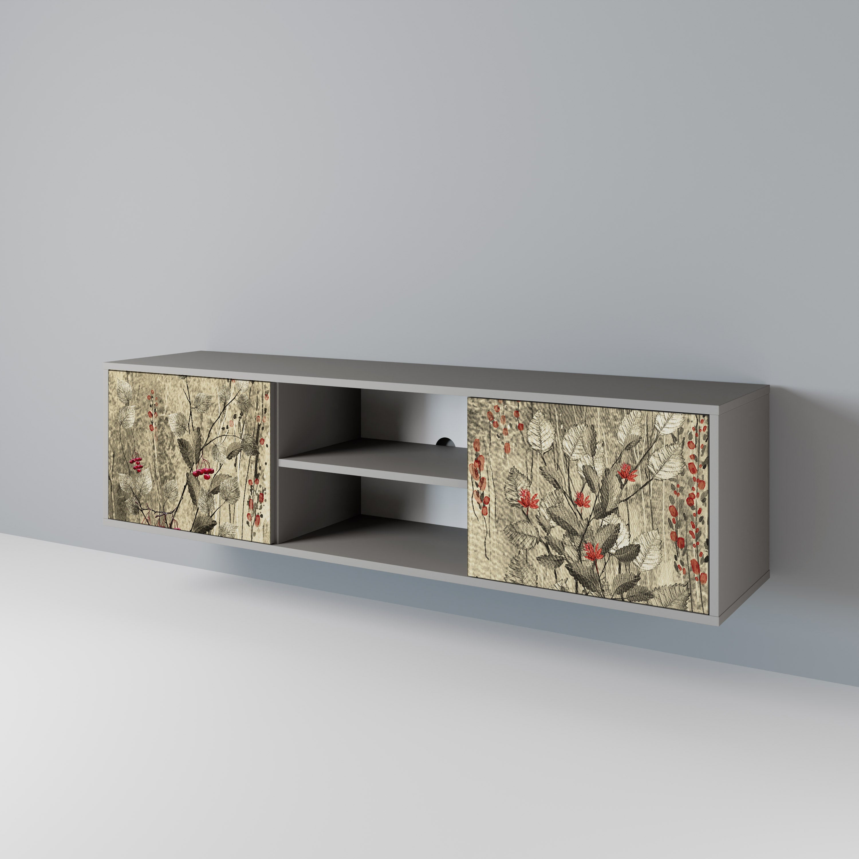 HERBAL GRACE Mueble de TV de 2 Puertas