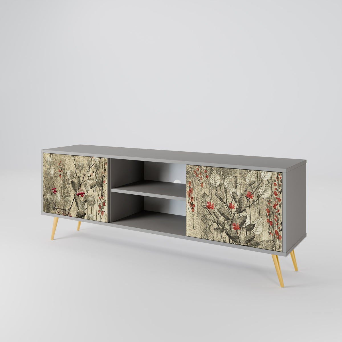 HERBAL GRACE Mueble de TV de 2 Puertas