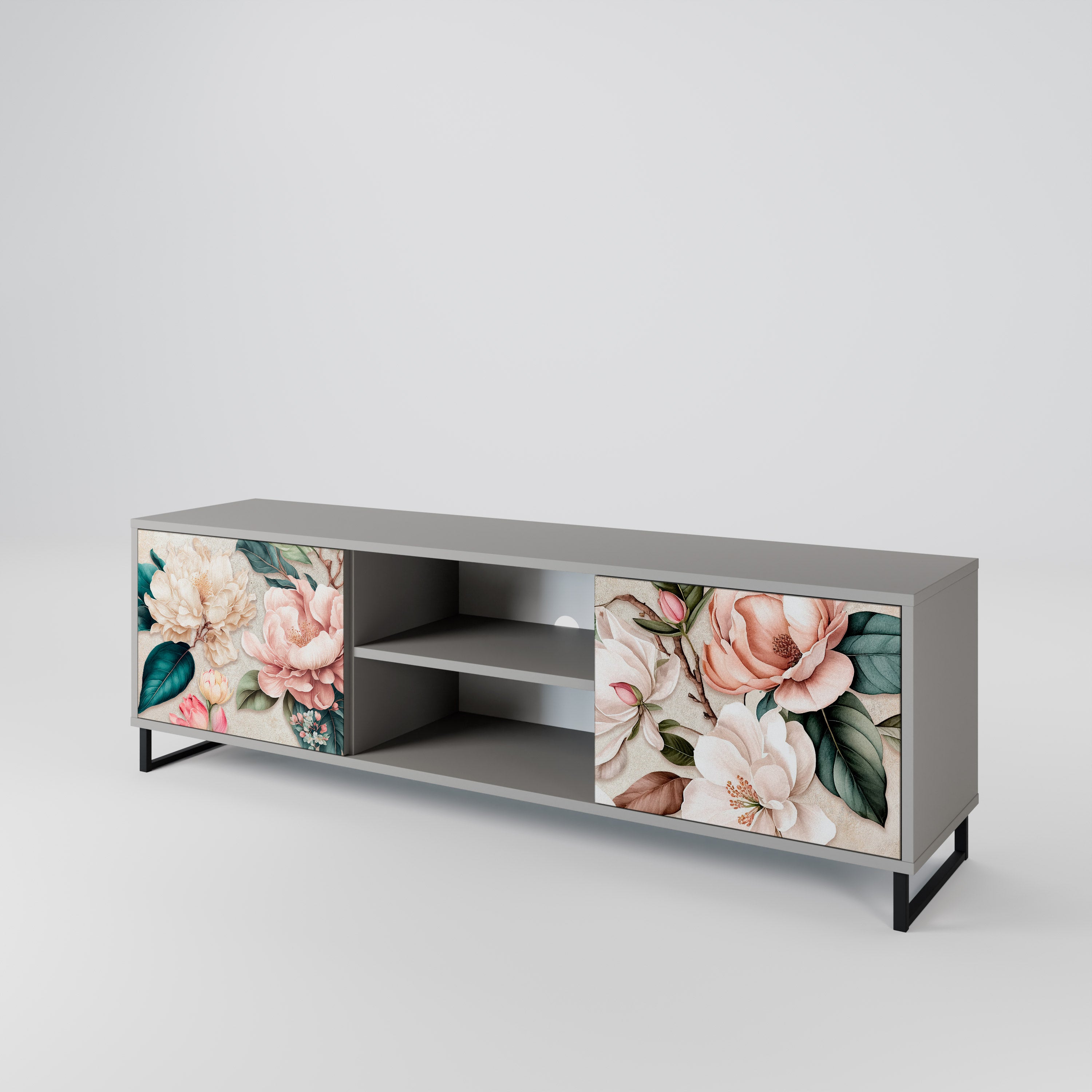 FLORAL GRACE Mueble de TV de 2 Puertas