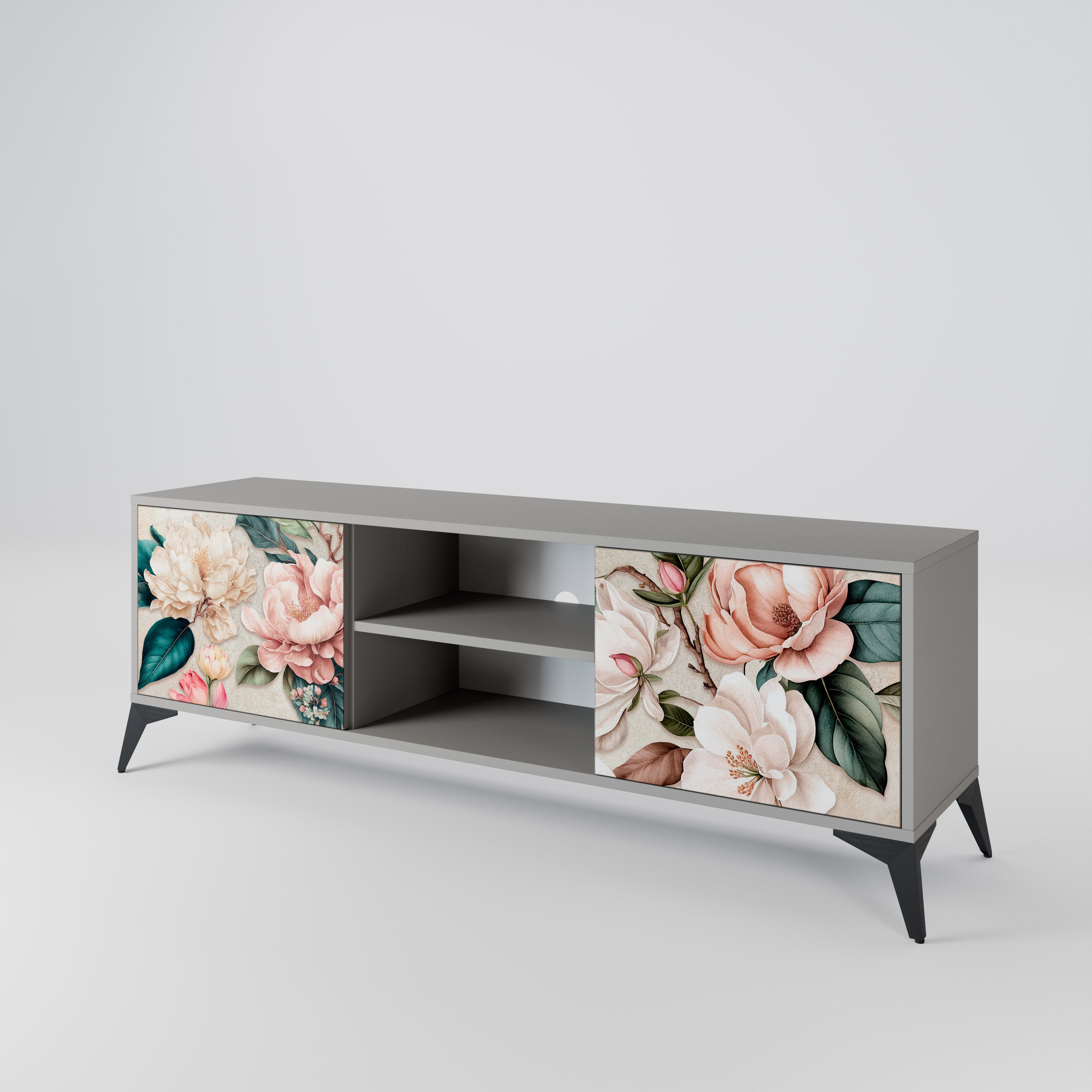 FLORAL GRACE Mueble de TV de 2 Puertas