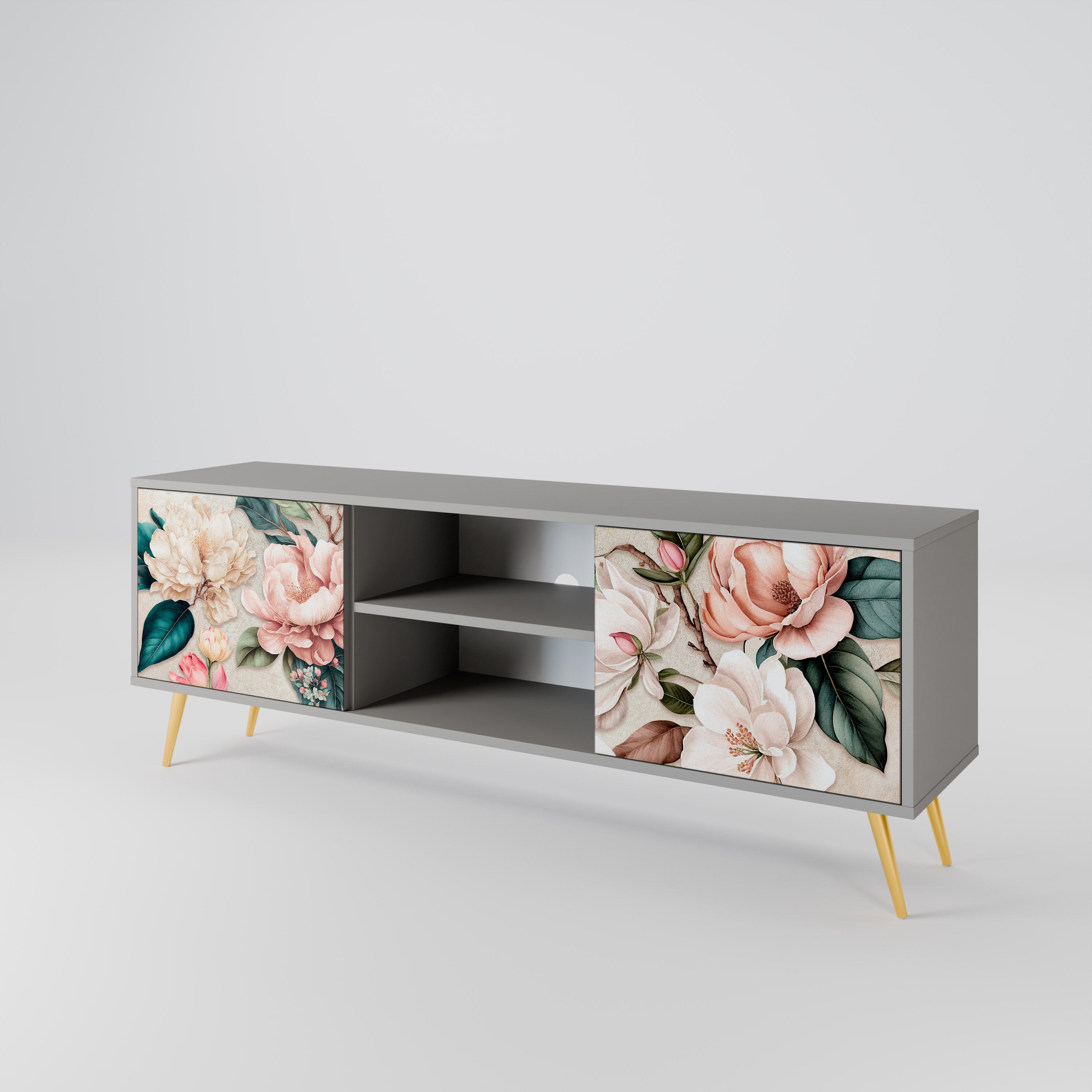 FLORAL GRACE Mueble de TV de 2 Puertas