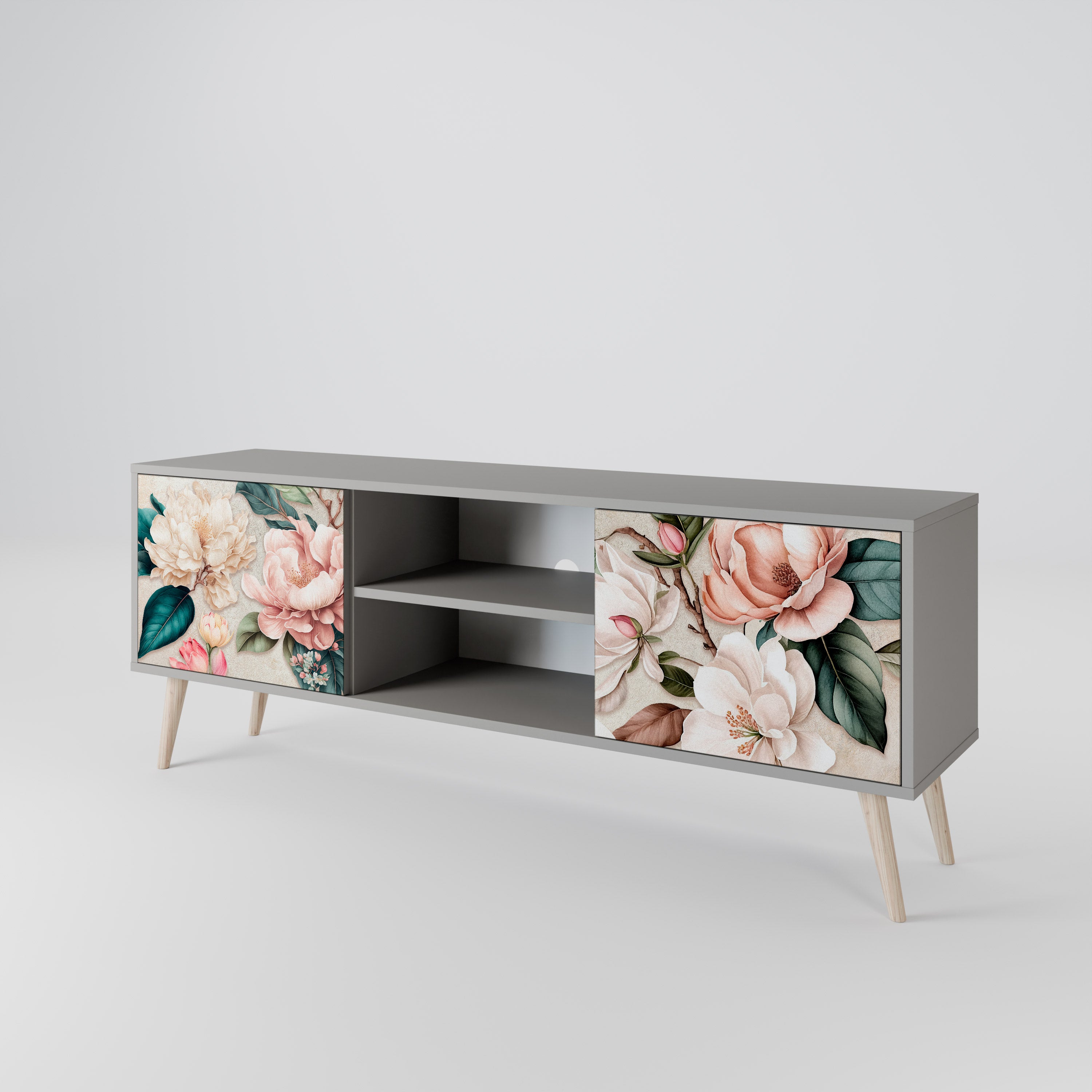 FLORAL GRACE Mueble de TV de 2 Puertas