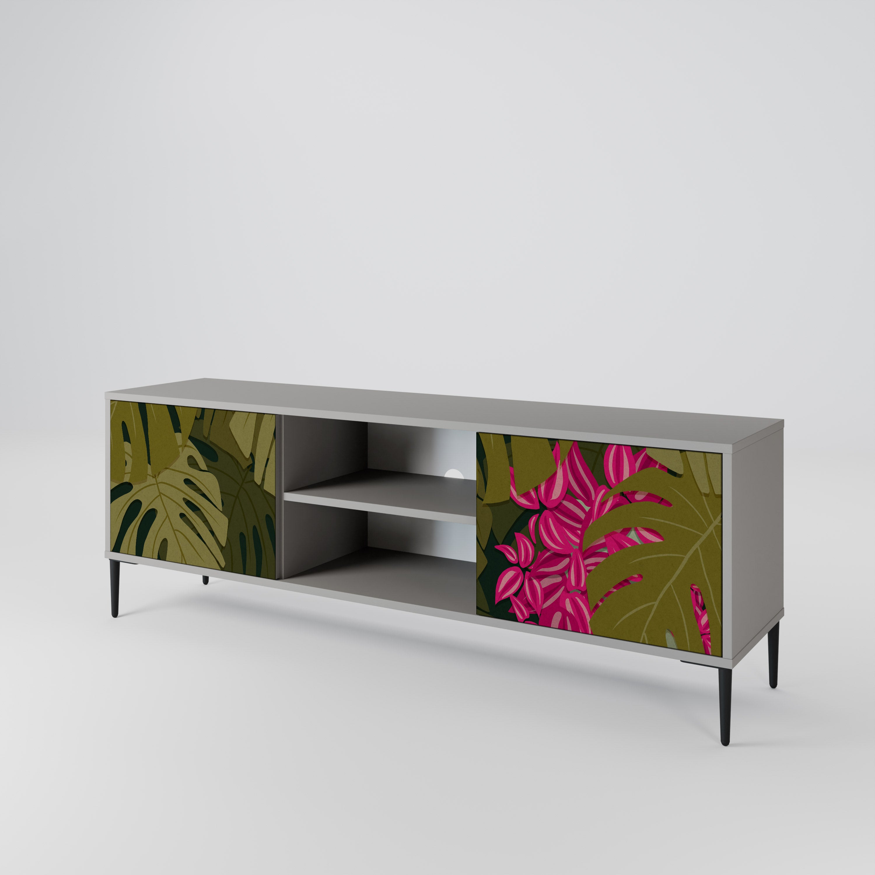 TROPICAL BEAUTY Mueble de TV de 2 Puertas