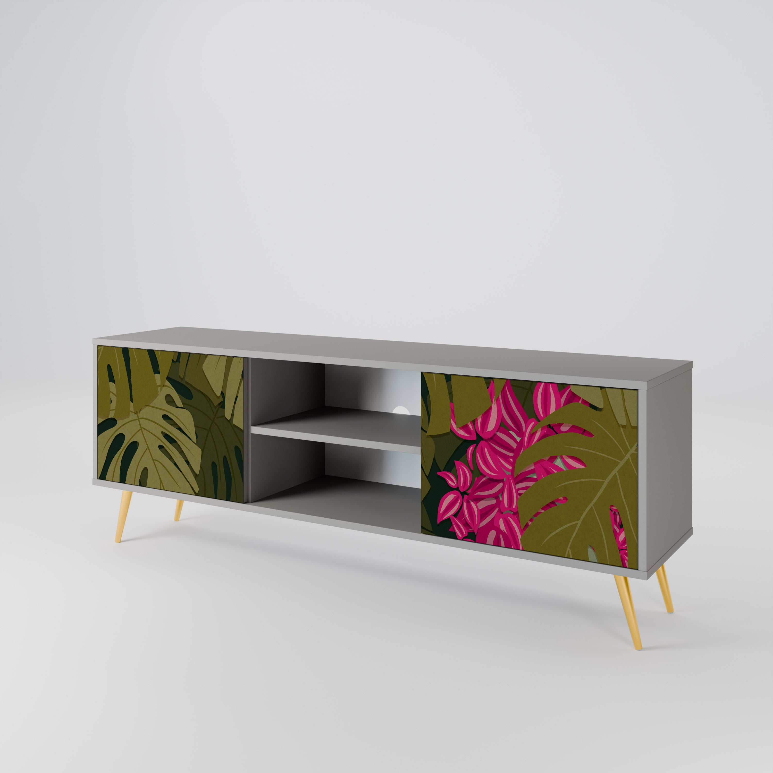 TROPICAL BEAUTY Mueble de TV de 2 Puertas