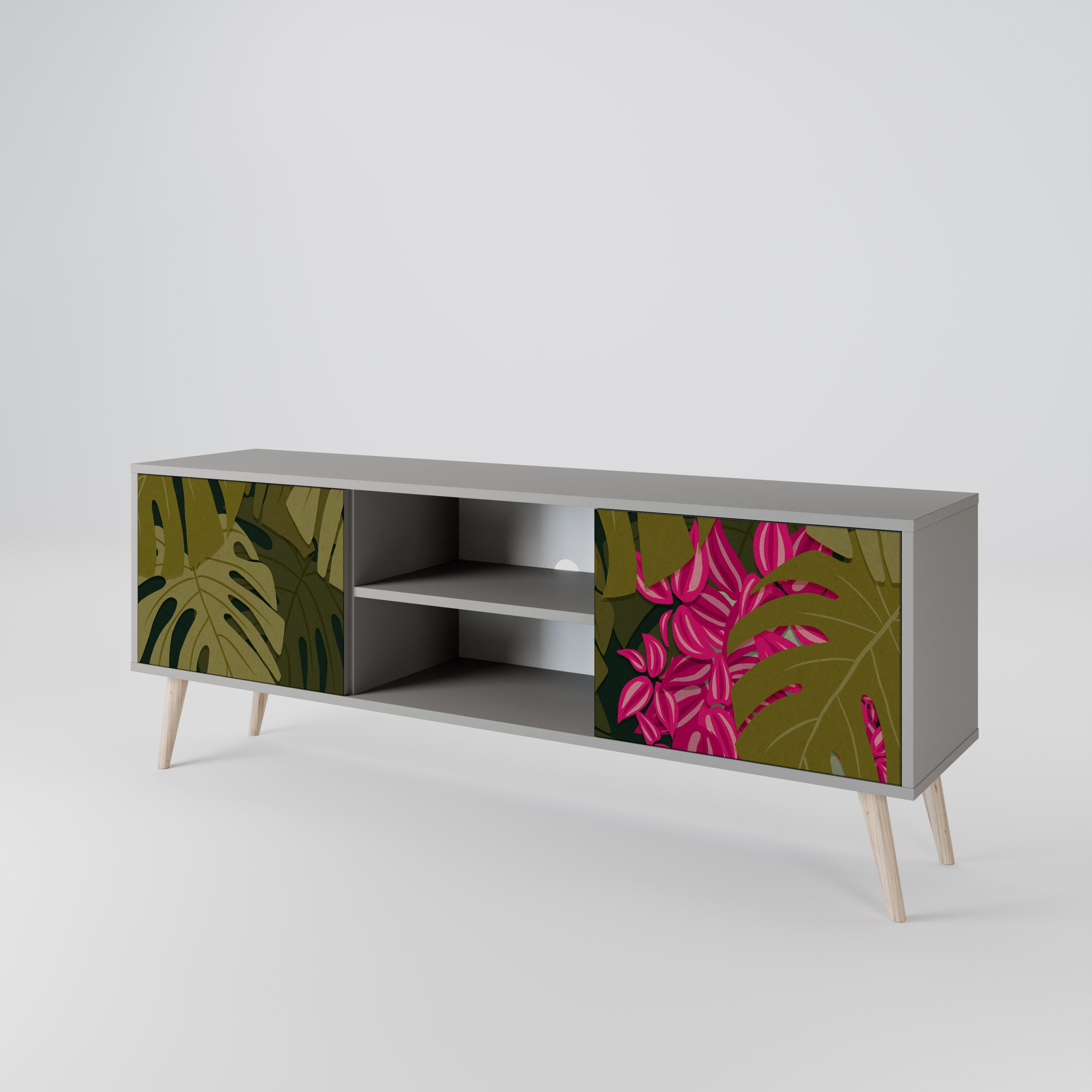 TROPICAL BEAUTY Mueble de TV de 2 Puertas
