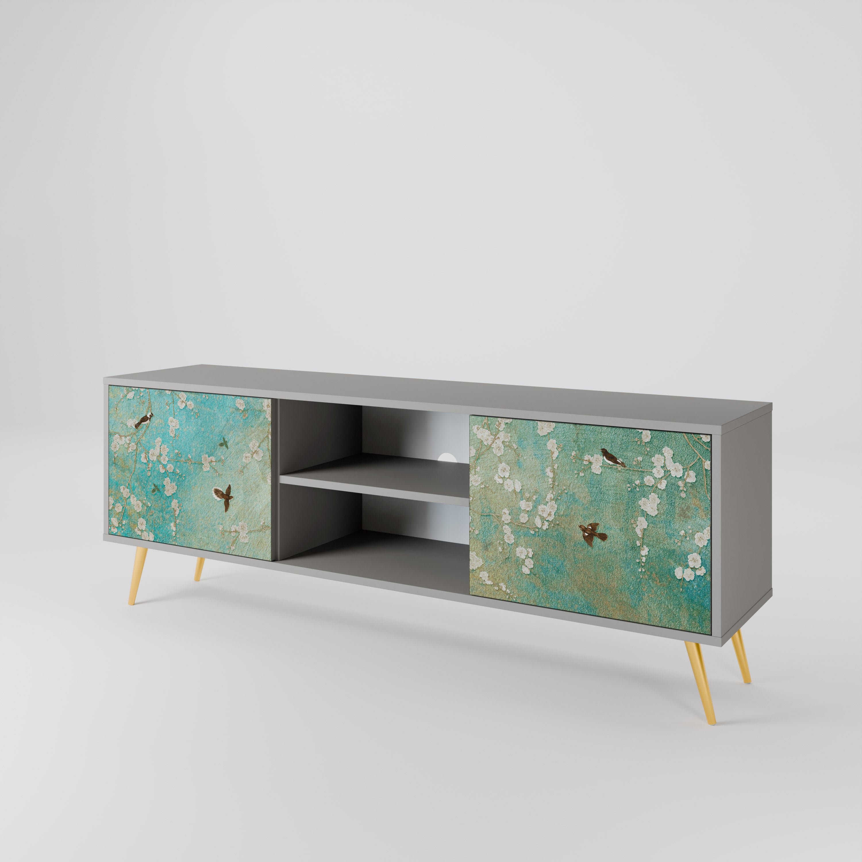 BLOOMING CHARM Mueble de TV de 2 Puertas