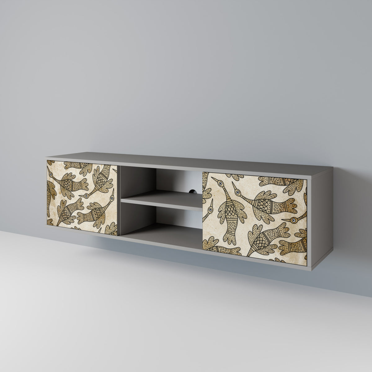 ALMONDINE SONGBIRD Mueble de TV de 2 Puertas