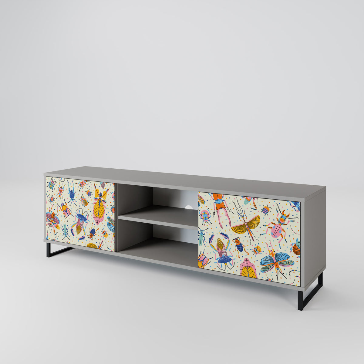 COLORFUL INSECTS Mueble de TV de 2 Puertas