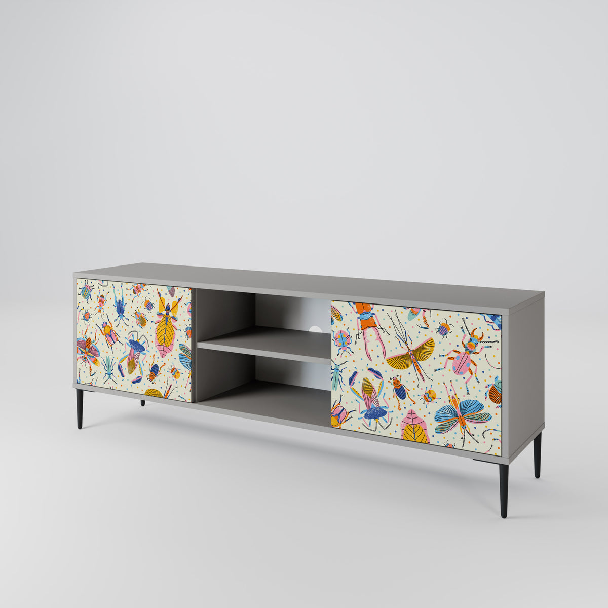 COLORFUL INSECTS Mueble de TV de 2 Puertas