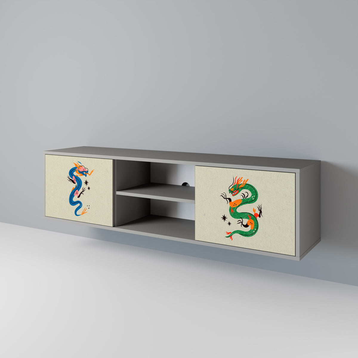 MYTHOLOGICAL CREATURES Mueble de TV de 2 Puertas