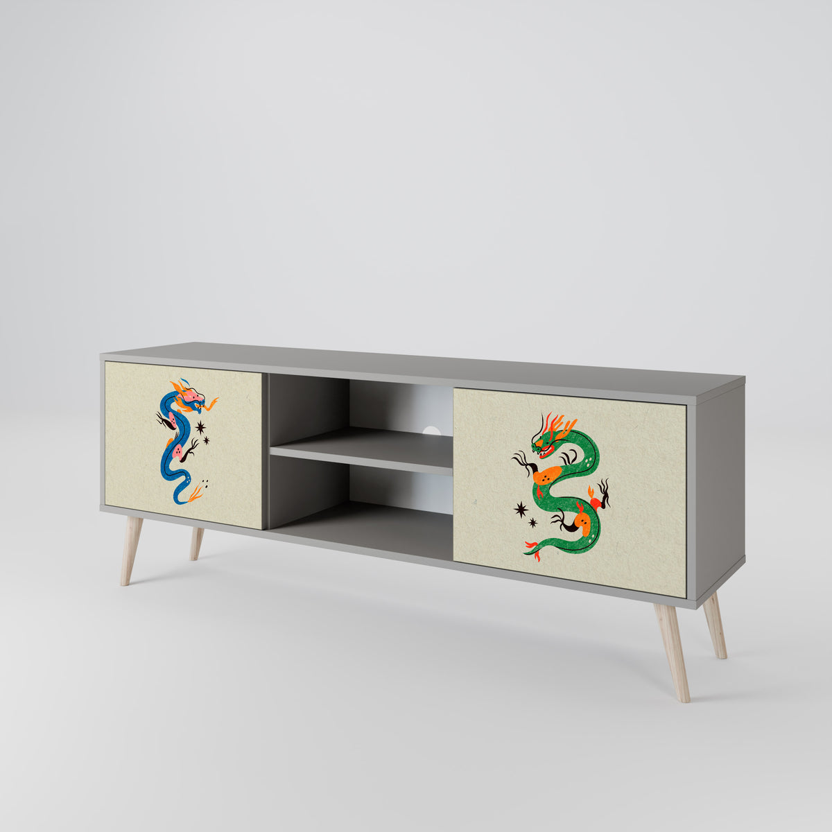MYTHOLOGICAL CREATURES Mueble de TV de 2 Puertas