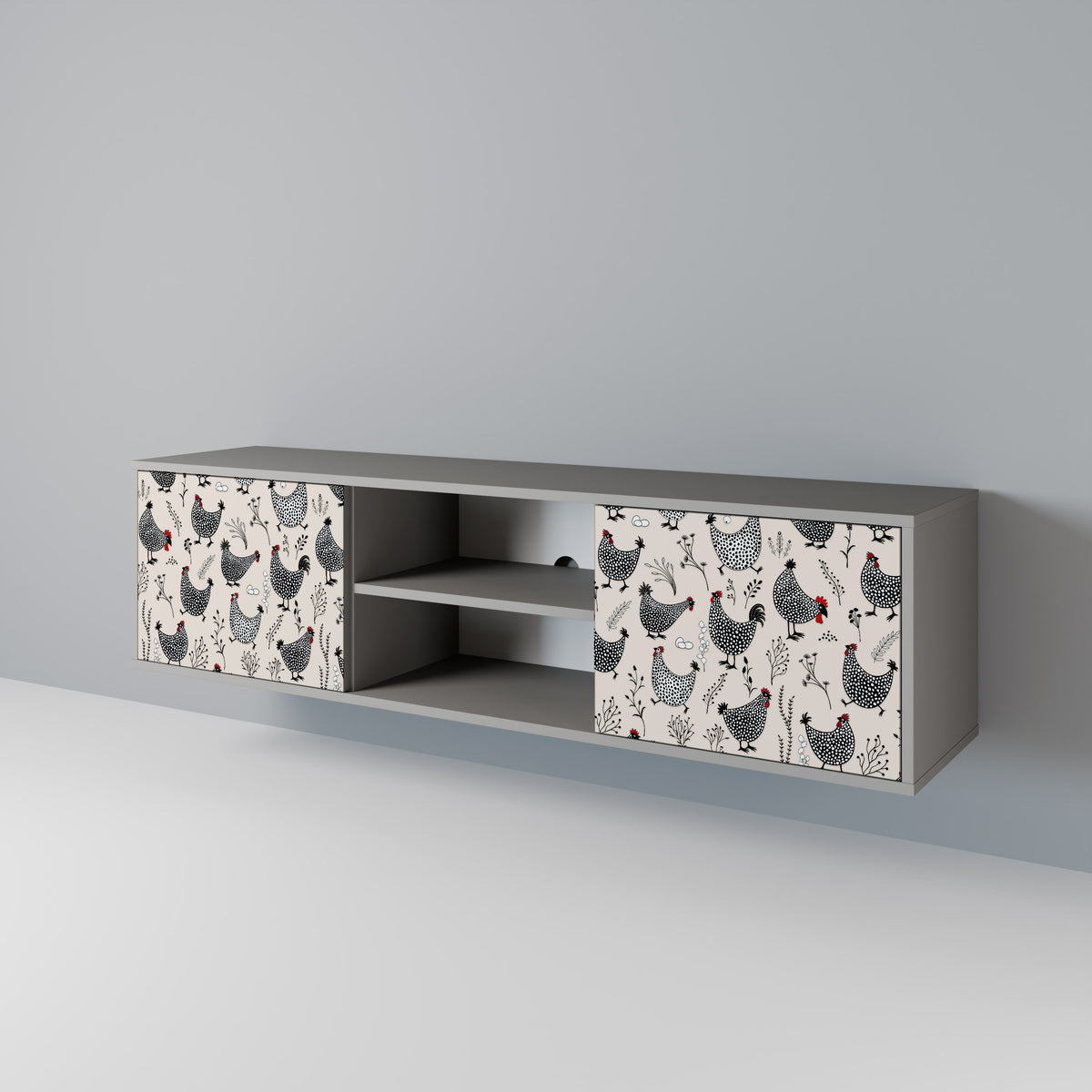 HAPPY HENS Mueble de TV de 2 Puertas