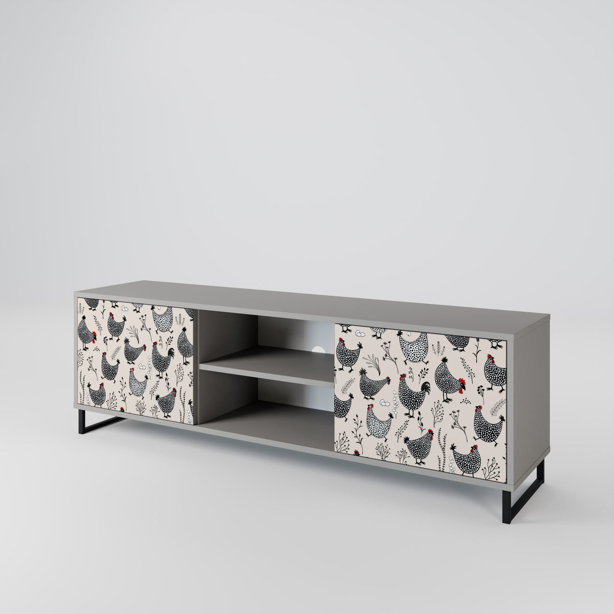 HAPPY HENS 2-Door TV Cabinet