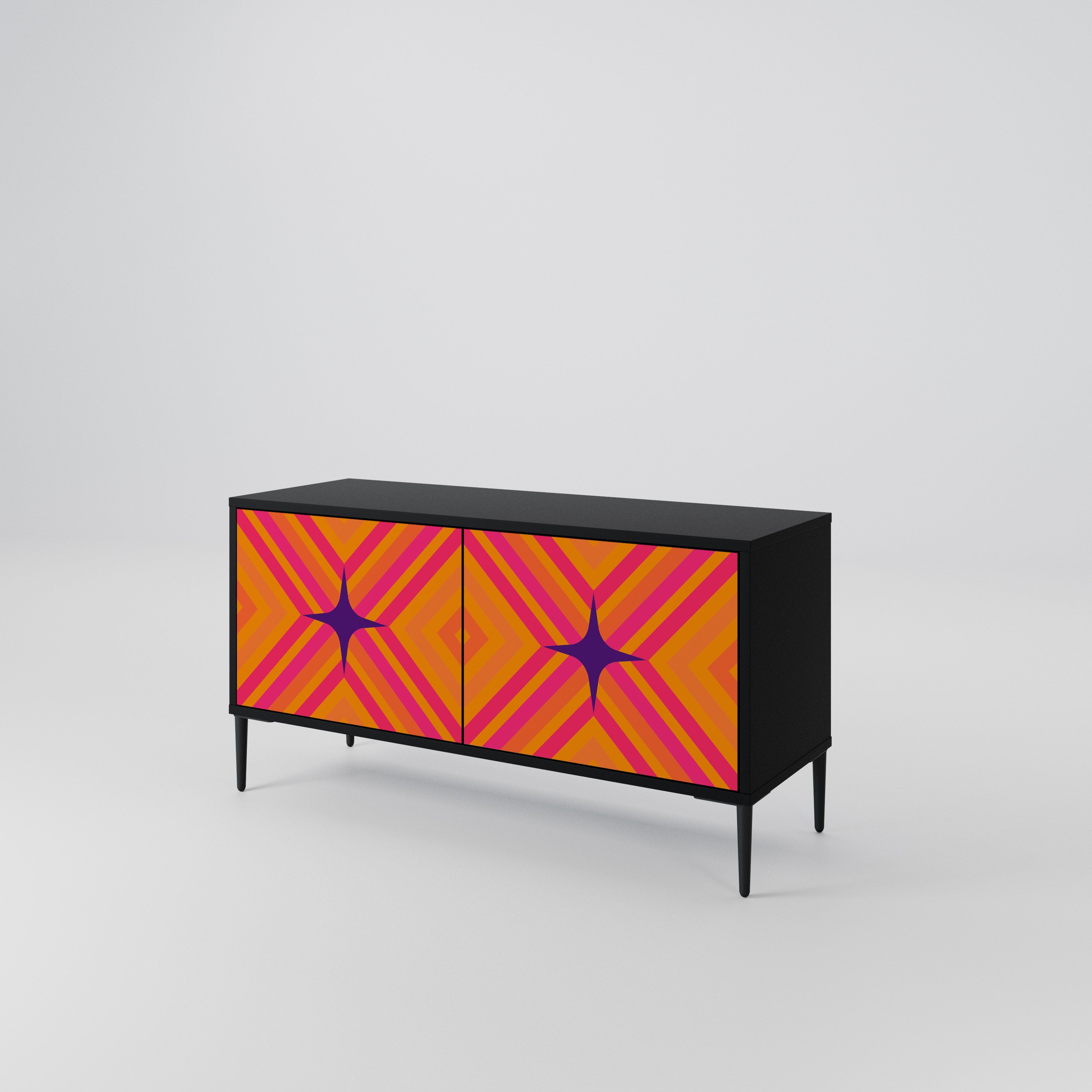 GEOMETRIC BRILLIANCE Compact 2-Door TV Cabinet