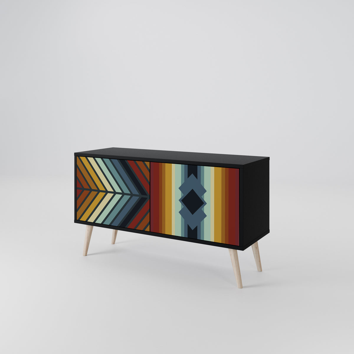 INDIGENOUS ZIGZAG Mobile TV Compatto a 2 Ante