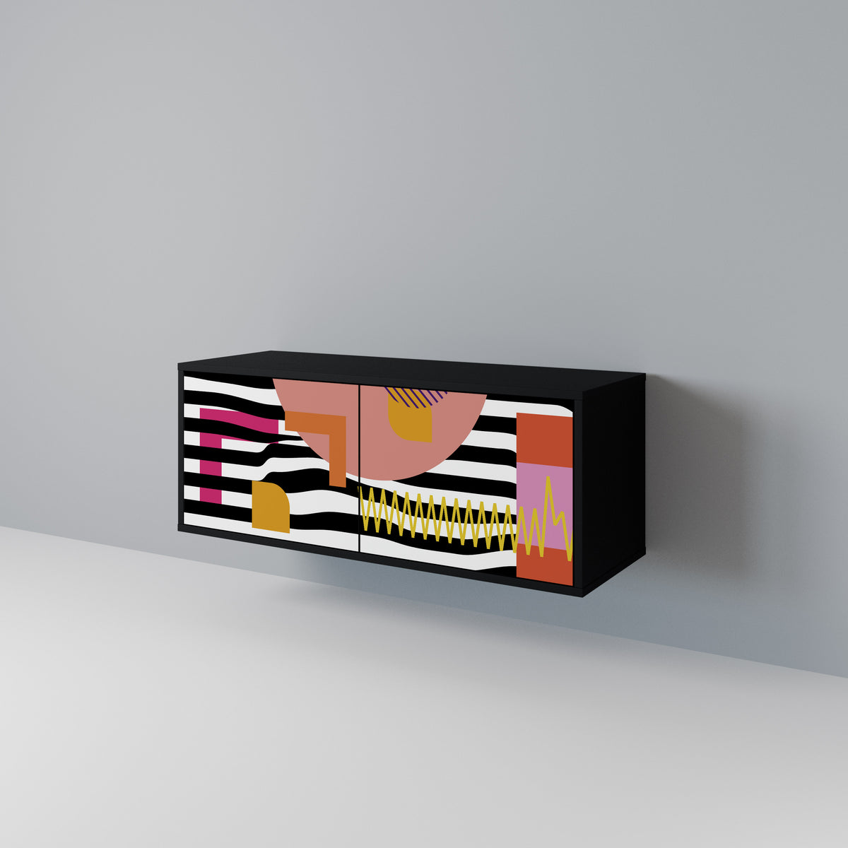 CHROMATIC ABSTRACT Mobile TV Compatto a 2 Ante
