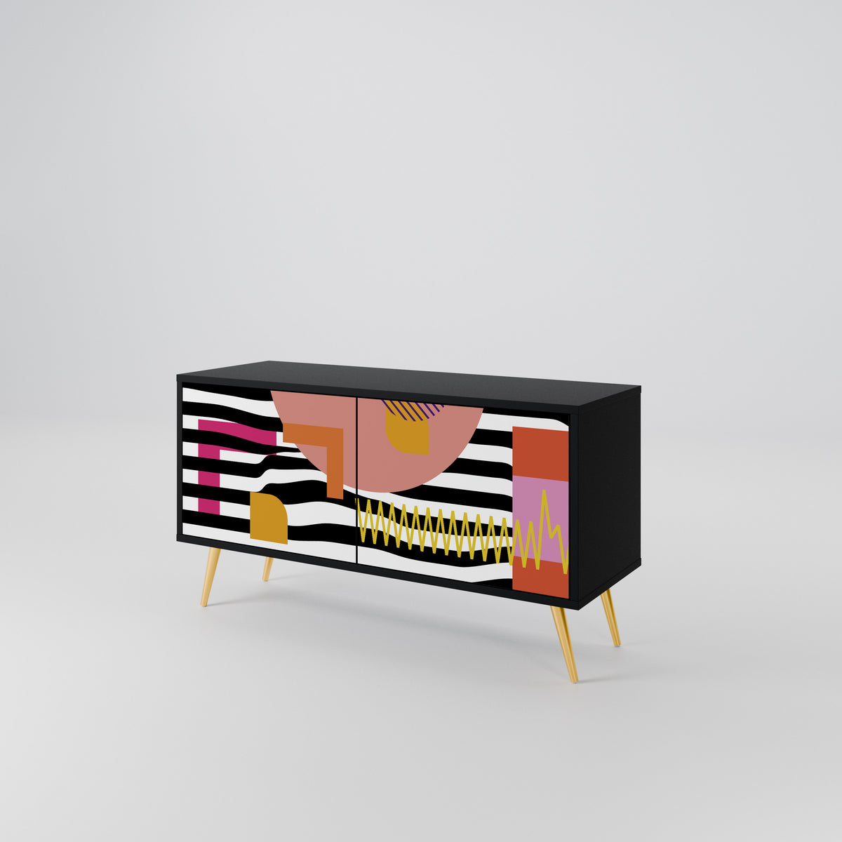 CHROMATIC ABSTRACT Mobile TV Compatto a 2 Ante