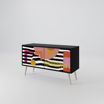 CHROMATIC ABSTRACT Mobile TV Compatto a 2 Ante