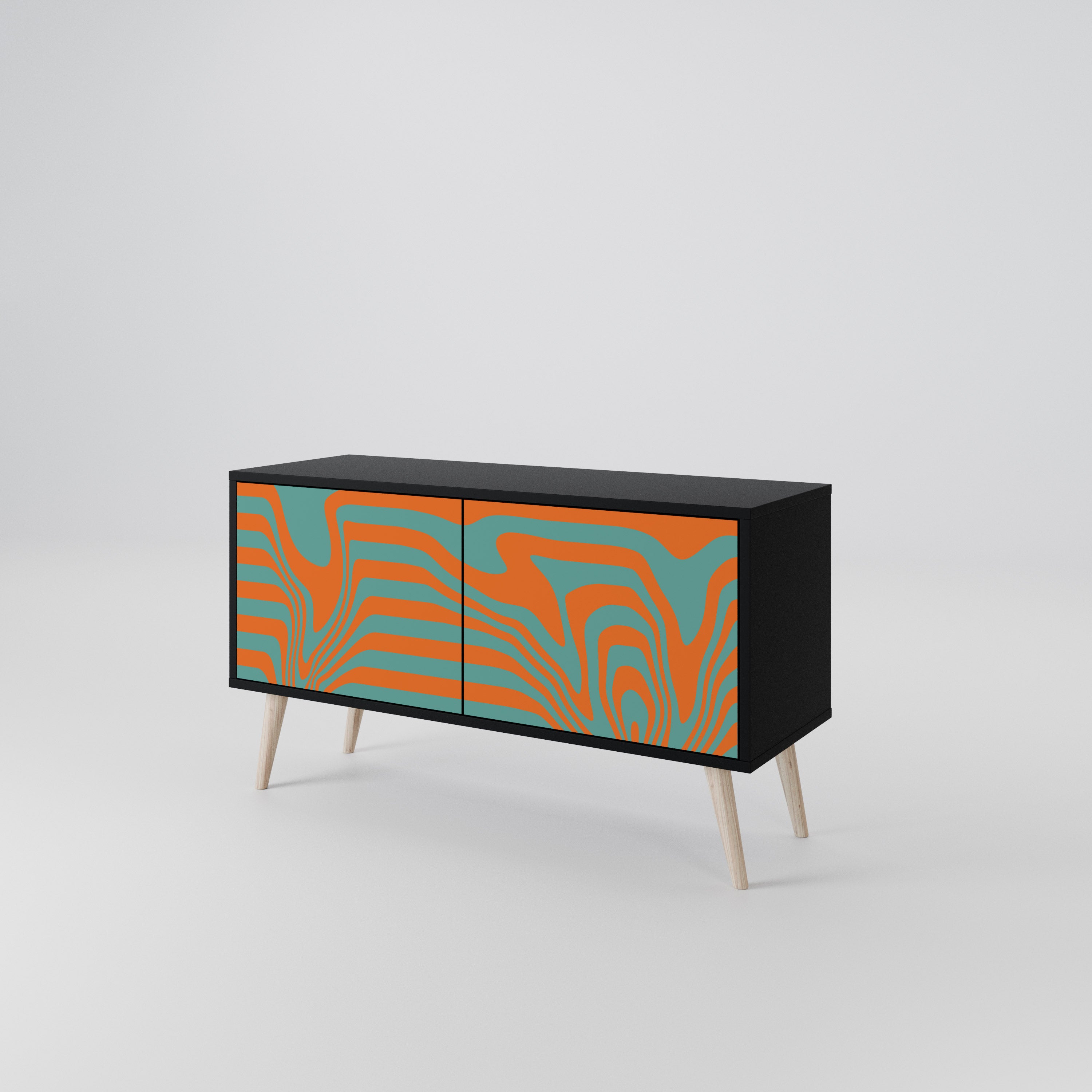 LINE COLLAPSE Compact 2-Door TV Cabinet