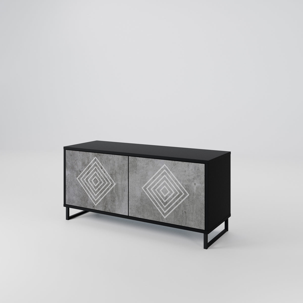 POLYGONAL ARTISTRY Mobile TV Compatto a 2 Ante