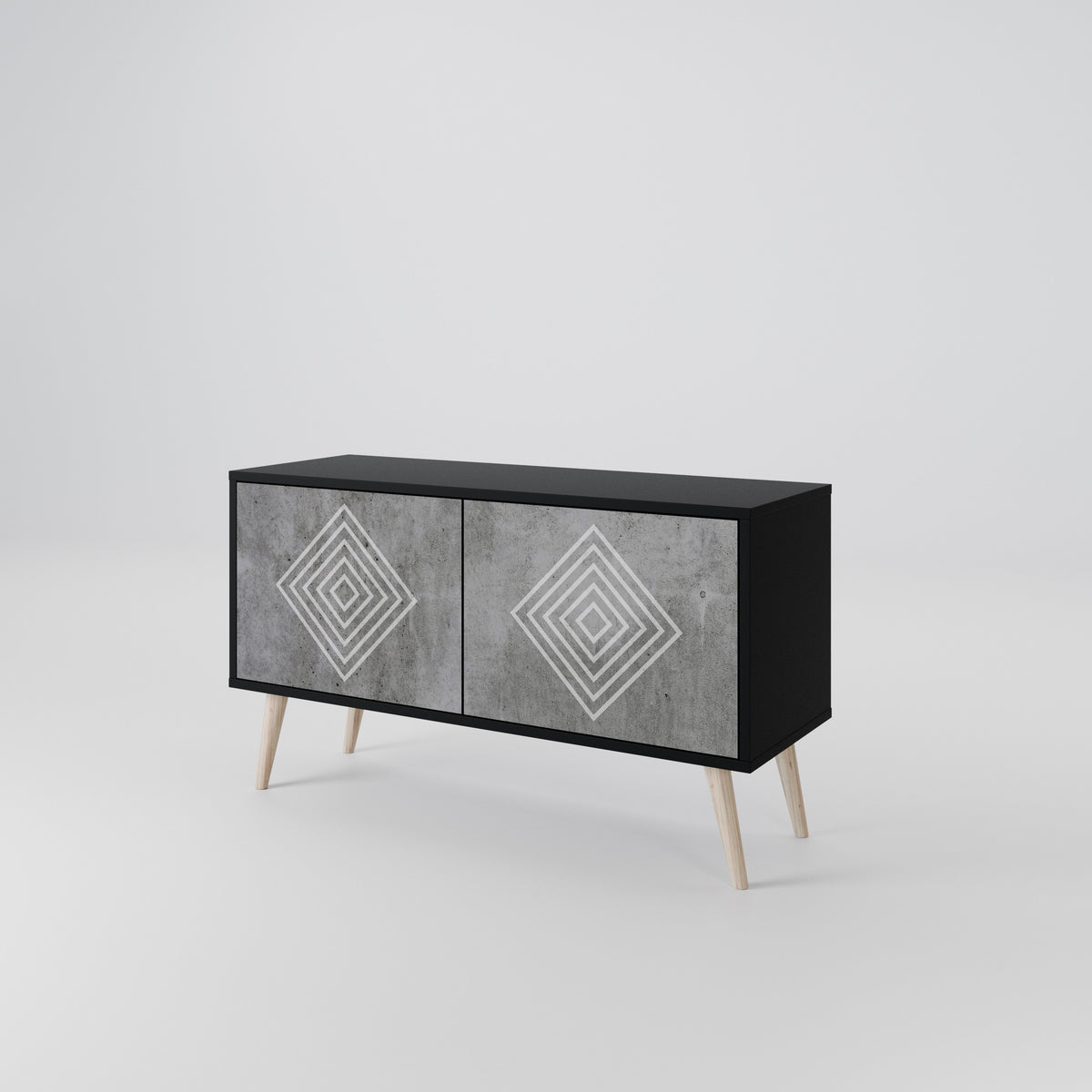 POLYGONAL ARTISTRY Mobile TV Compatto a 2 Ante