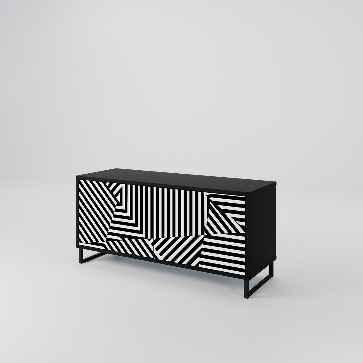 ILLUSIONARY LATTICE Mueble de TV Compacto de 2 puertas