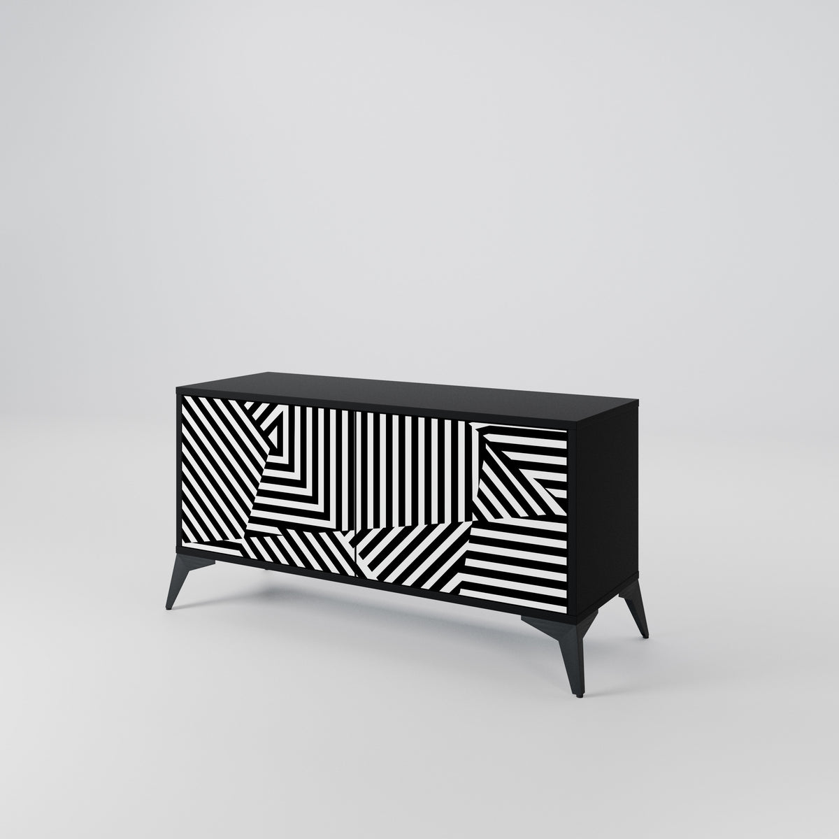 ILLUSIONARY LATTICE Mueble de TV Compacto de 2 puertas